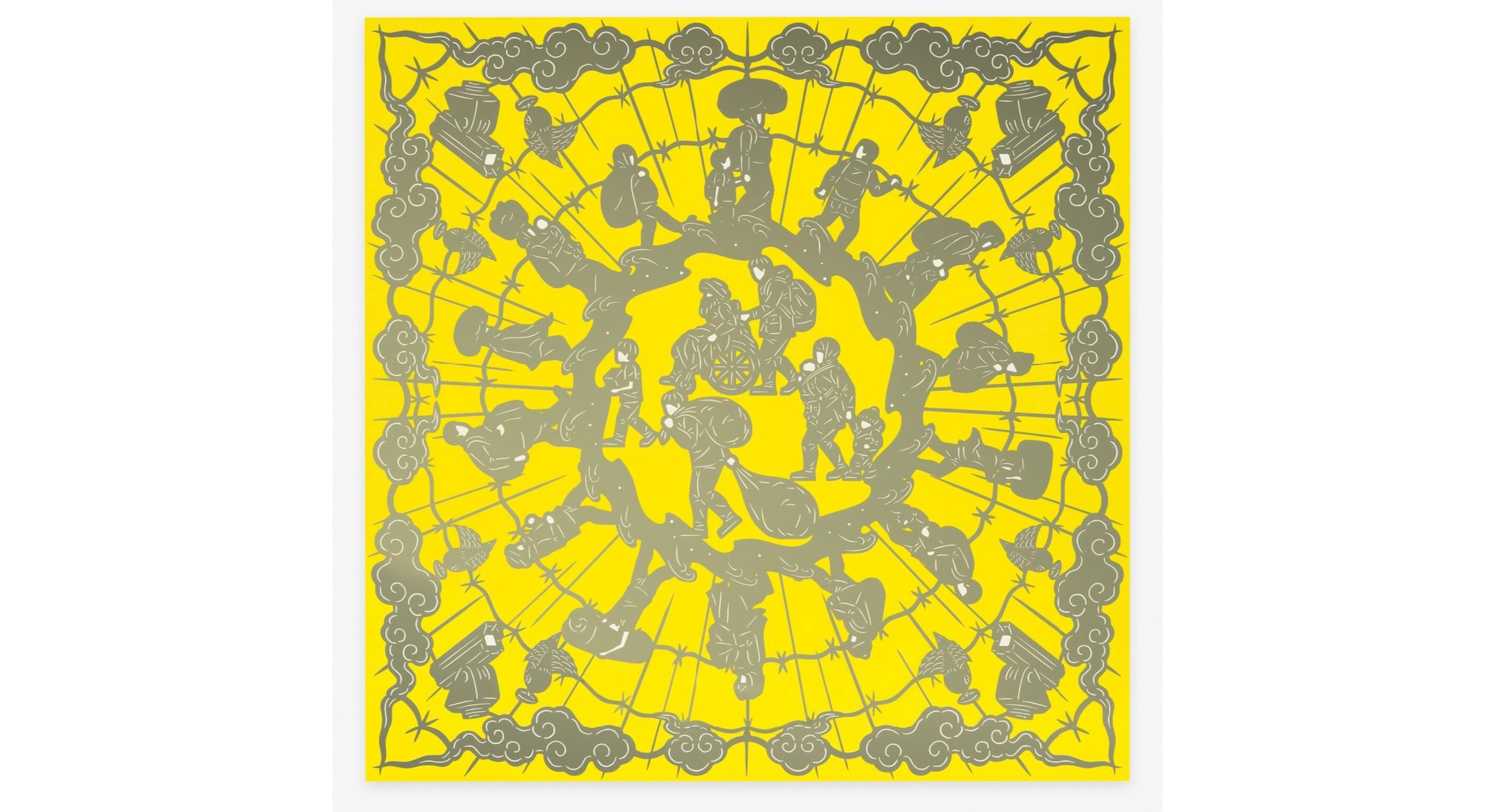 AI WEI WEI HUMAN FLOW Yellow Art Book - Contemporary Chinese Political Art Collection - Perfect for Art Lovers, Social Commentary Enthusiasts & Modern Art Decor