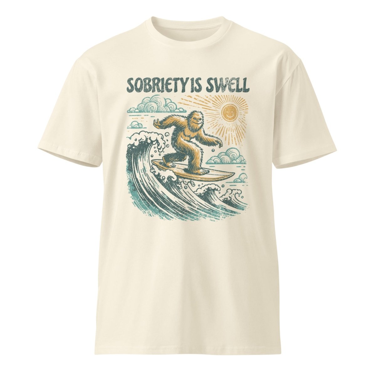 Sobriety is Swell Premium Unisex T-Shirt - Comfortable Cotton Tee for Men & Women - Perfect for Sober Living, Recovery Support & Casual Wear