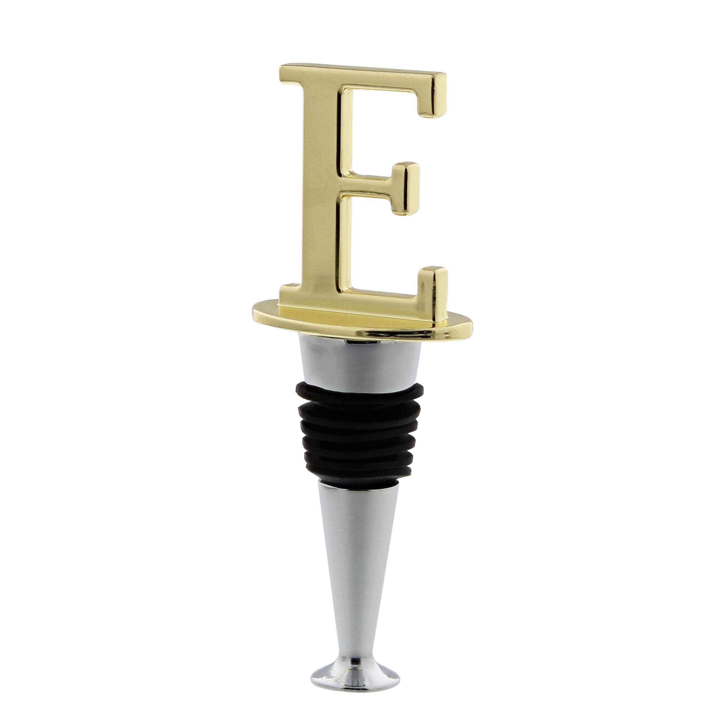 Personalized Brass Monogram Wine Stopper with Letter 