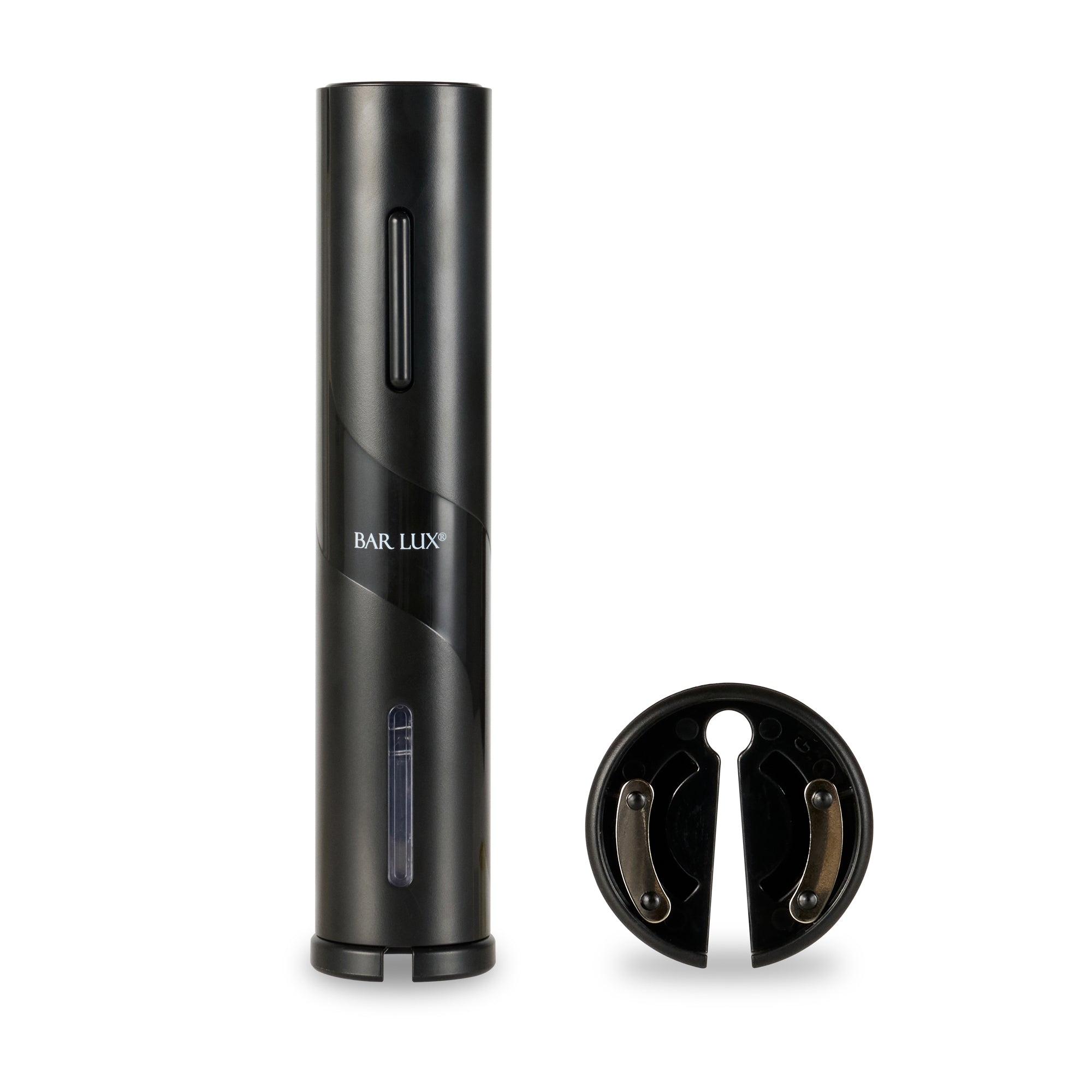 Premium Black Electric Wine Opener with Foil Cutter - Battery Operated Corkscrew for Easy Wine Opening - Perfect for Dinner Parties, Gifts & Home Bars (1 Count)