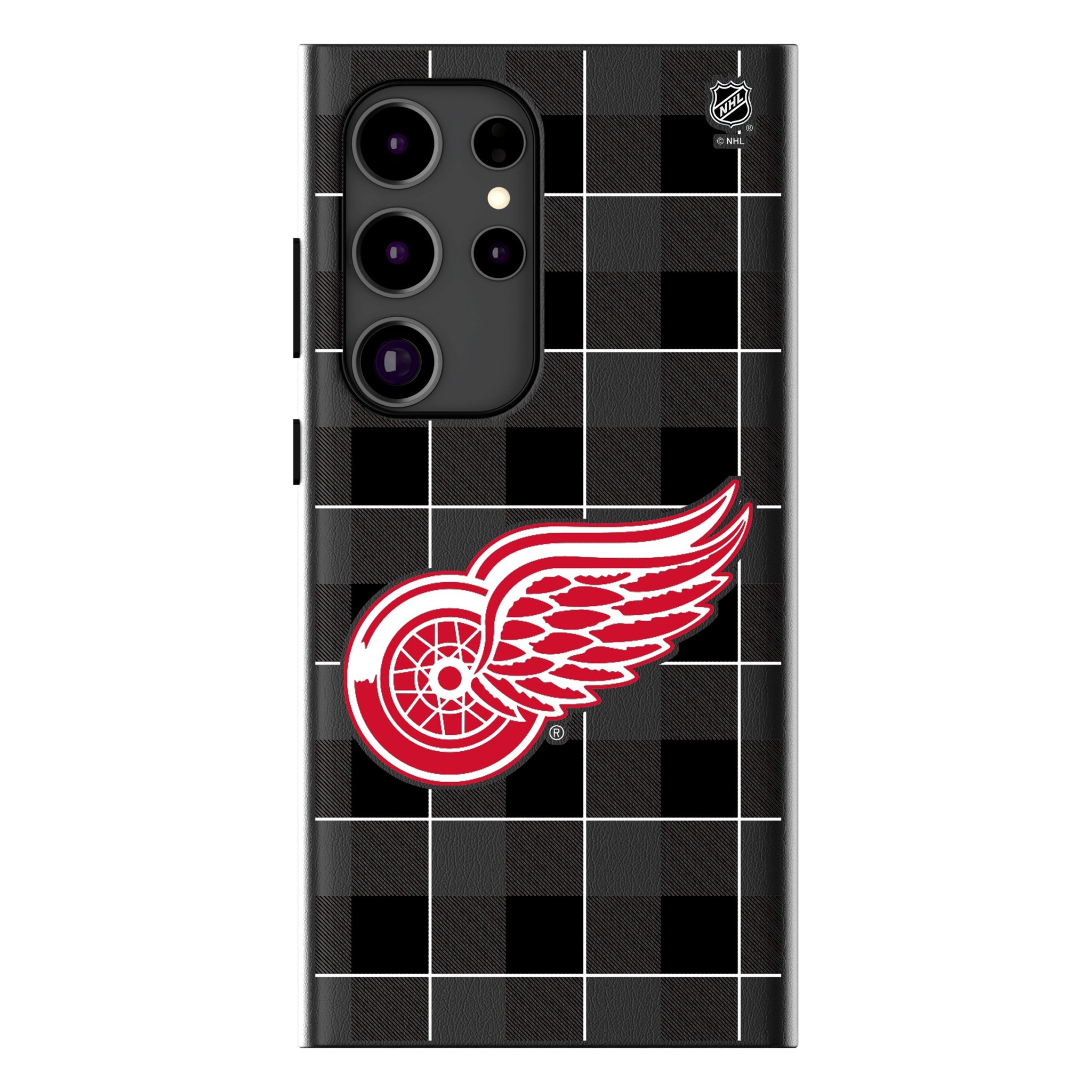 Detroit Red Wings Plaid MagSafe Compatible Phone Case for Samsung Galaxy S23/S22/S21 - Durable Protective Cover for Hockey Fans - Perfect for Game Day & Everyday Use