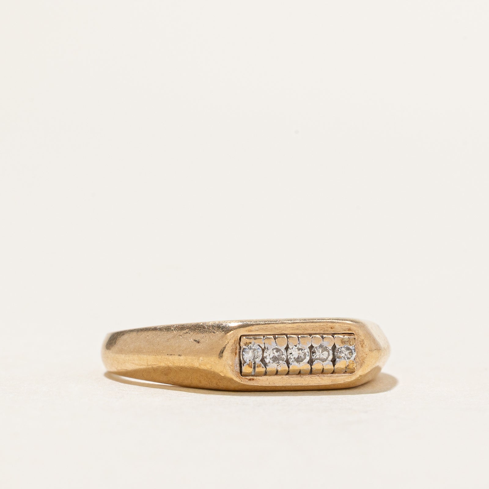 0.07ctw Five Stone Diamond Ring - Size 6 | Elegant Wedding Band, Anniversary Gift & Everyday Jewelry for Women