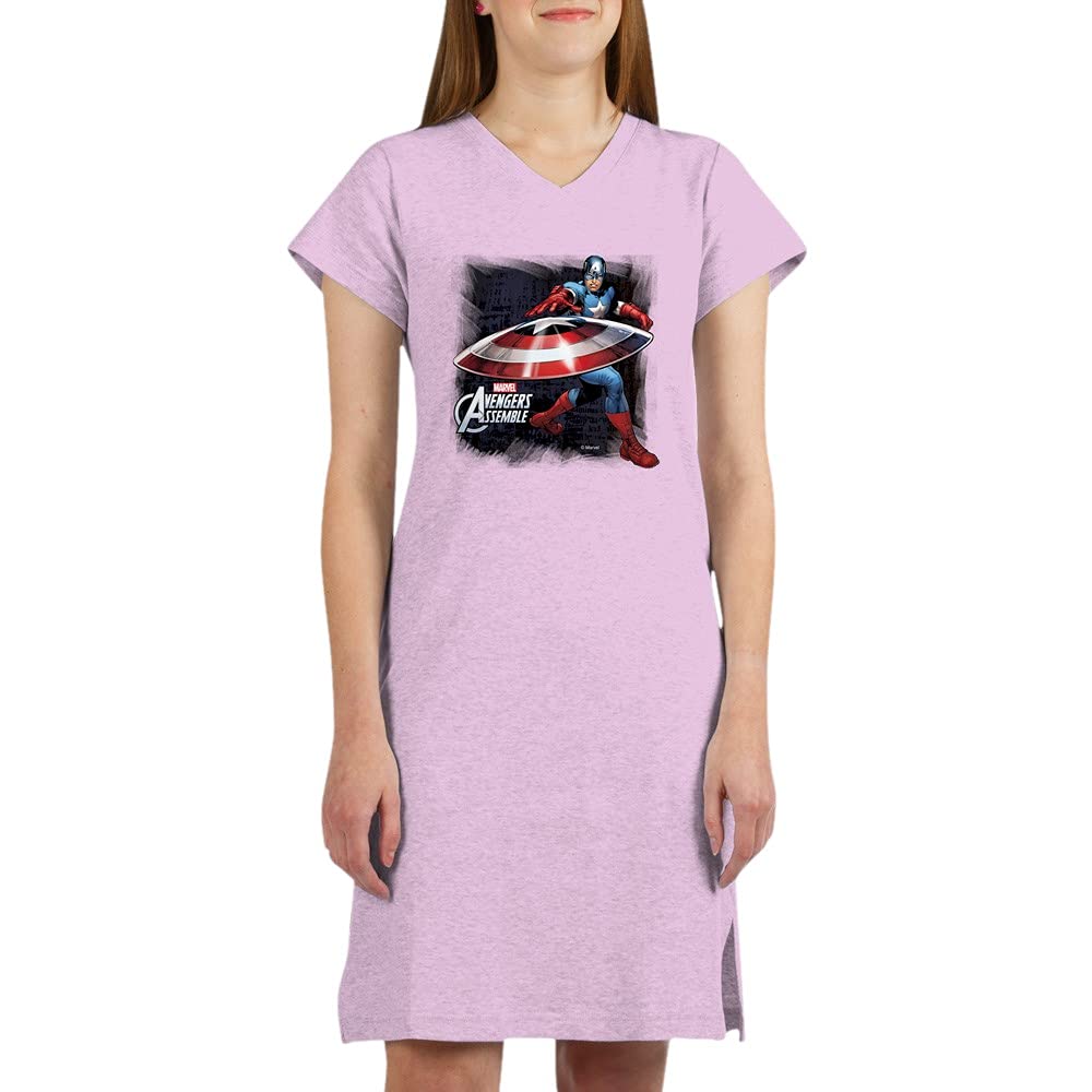 Captain America with Shield Nightshirt - Marvel Superhero Sleepwear for Men & Women | Perfect for Comic Con, Halloween & Avengers Fans