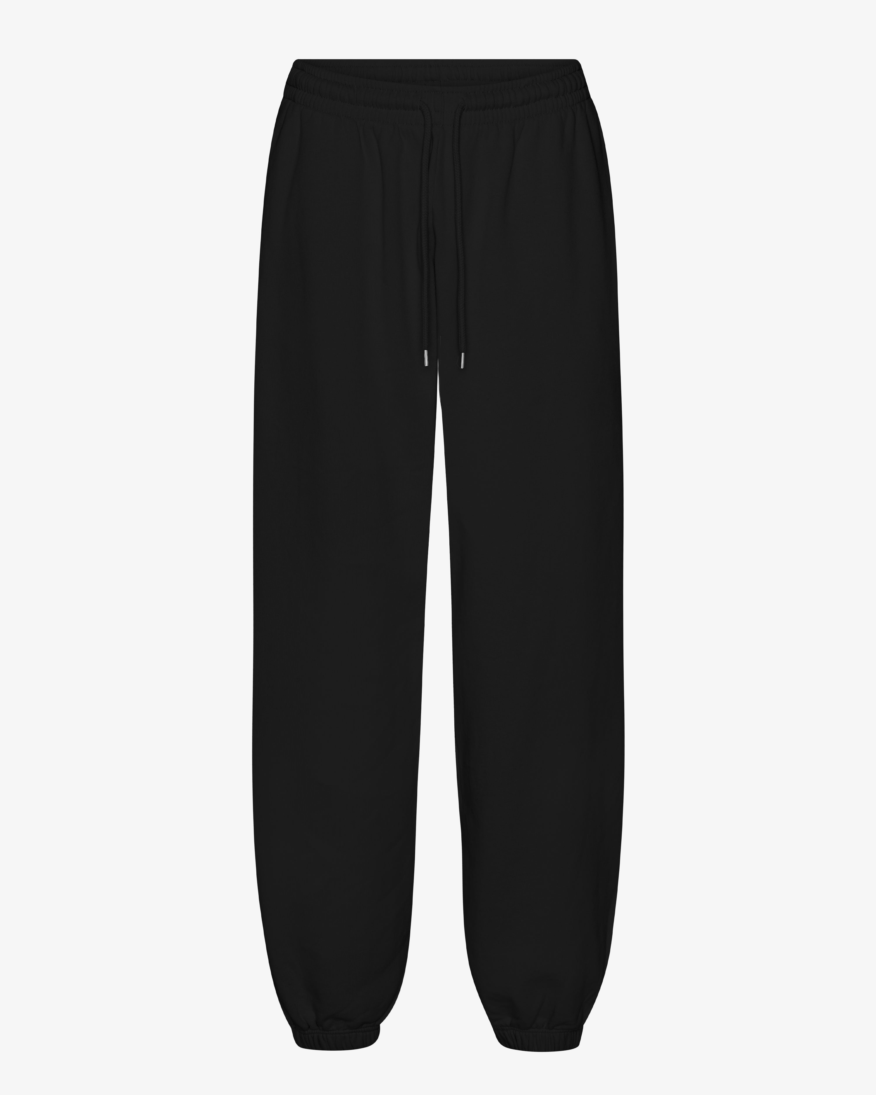 Organic Relaxed Sweatpants for Women - Soft Cotton Joggers with Pockets - Deep Black Lounge Pants for Yoga, Home & Casual Wear