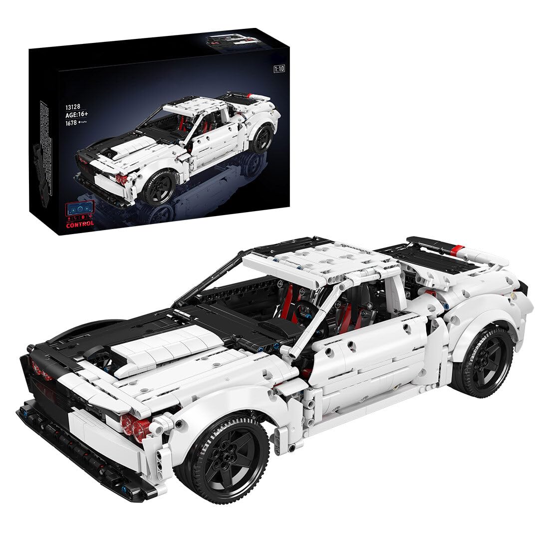 PANW Sports Car Building Toy Set - 1:10 Scale Collectible Model Car Bricks Kit (1678 Pieces) | Race Car Building Blocks Compatible with Lego Technic | Perfect for STEM Learning, Creative Play & Car Enthusiasts