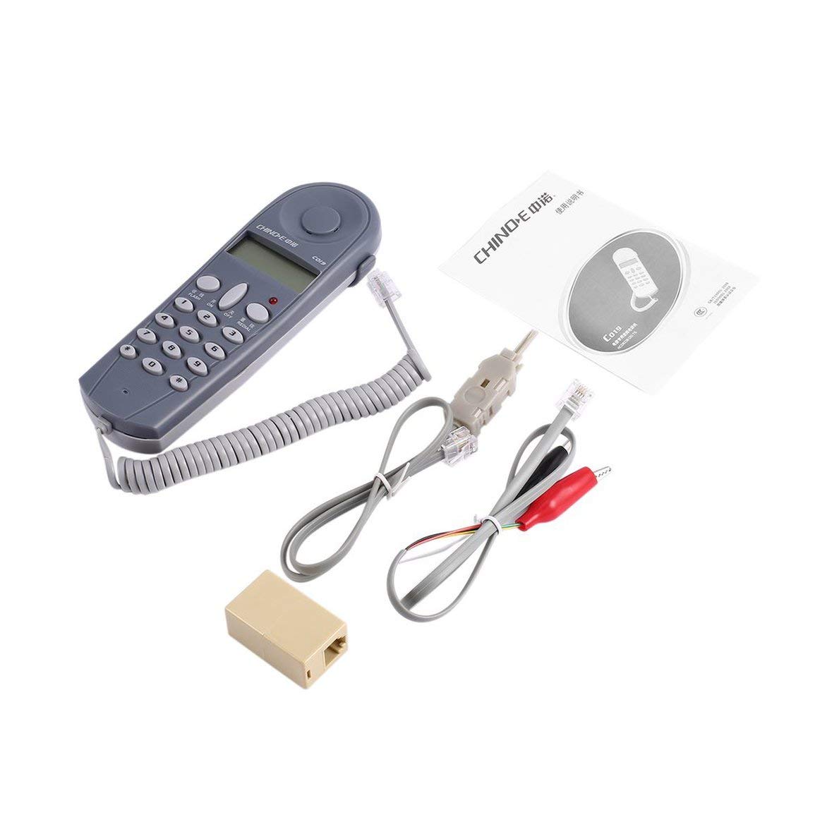 Professional Lineman Telephone Butt Test Tester Tool Kit - Network Cable Tester with RJ11/RJ45 Connectors & Couplers for Telecom Technicians (Perfect for Phone Line Installation & Network Maintenance)