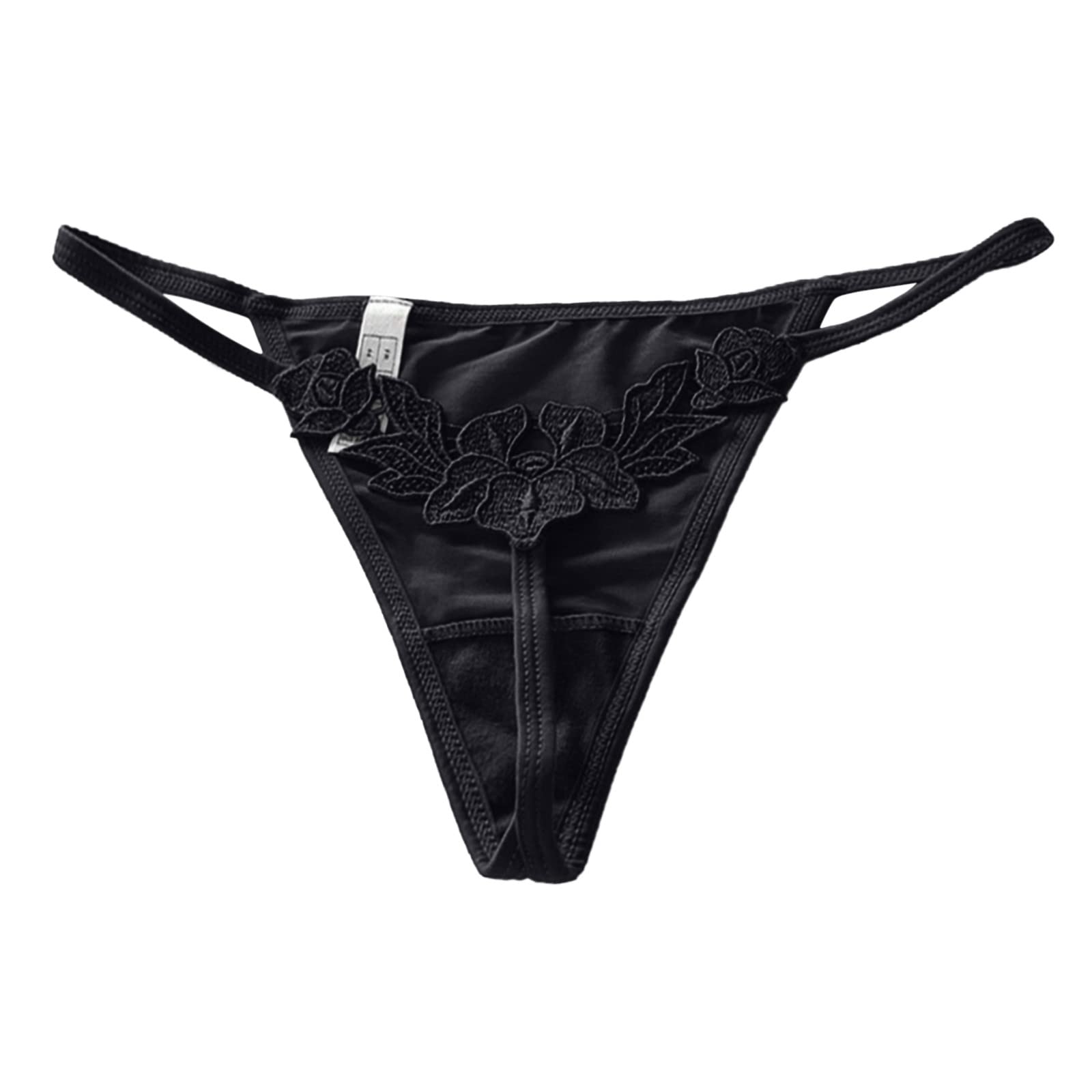 Floral Embroidered G-String Thongs for Women - Sexy Low Waist Seamless Underwear with Hollow Out T-Back Design | Perfect for Date Night, Lingerie Collection & Sensual Occasions