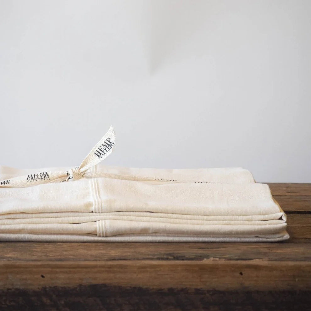 Organic Hemp Cotton Pillowcase Set of 2 - Standard Size (20x30 inches) | Hypoallergenic & Breathable Bedding | Perfect for Eco-Friendly Home, Guest Room & Spa Retreats