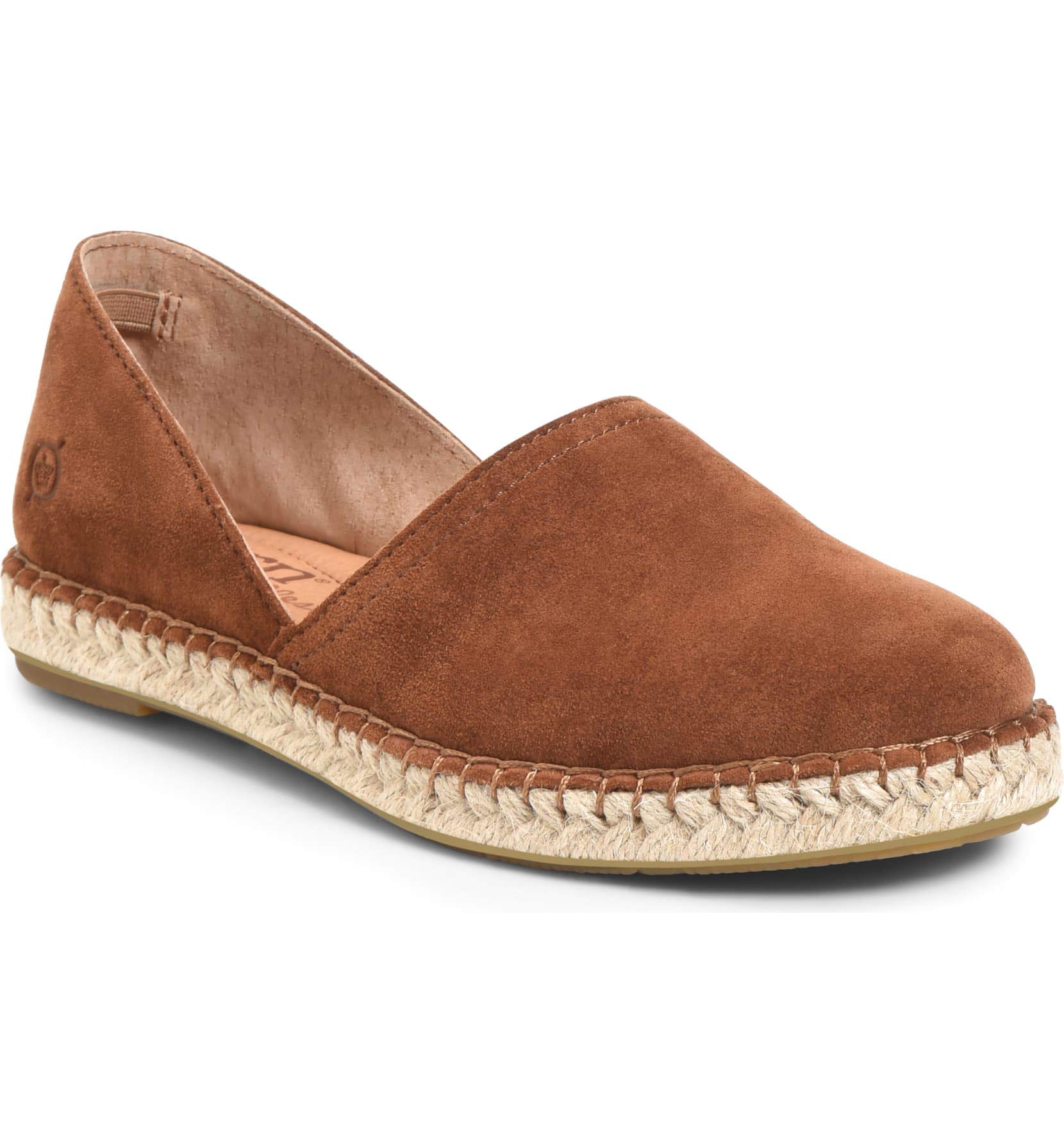 BORN Women's Stitch Suede Espadrilles - Comfortable Cushioned Footbed Sandals for Summer, Beach & Casual Outings | Breathable & Lightweight Walking Shoes
