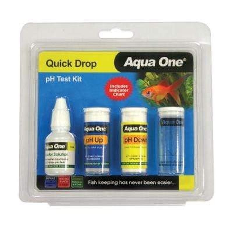 Aqua One Quick Drop pH Test Kit - Accurate & Fast Water Testing for Aquariums, Pools, and Hydroponics | Easy-to-Use Liquid pH Tester for Freshwater & Saltwater
