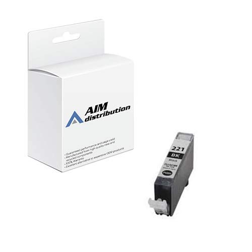 Compatible Black Ink Cartridge for Canon CLI-221BK - AIM Replacement for CTGCLI221B - Works with Canon PIXMA Printers - Perfect for Home Office & School Printing