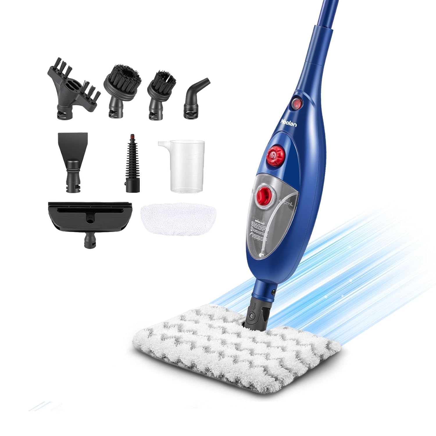 Moolan 12-in-1 Steam Mop for Hardwood Floors & Tile - Detachable Handheld Steamer, Multipurpose Steam Cleaner for Deep Cleaning - Perfect for Kitchen, Bathroom, and Pet Hair Removal