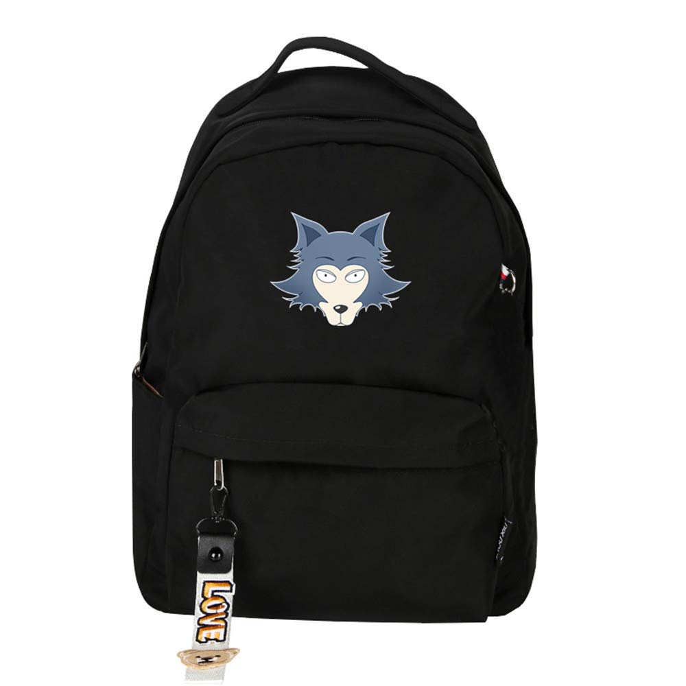 BEASTARS Anime Women's Cute Rabbit Cartoon Backpack - Nylon School Bookbag for Girls, Travel Daypack & College Rugzak - Perfect for Cosplay, Convention, School & Daily Use
