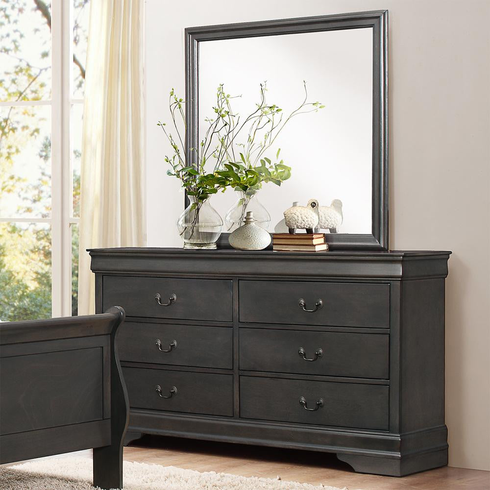 Cherry Wood Dresser with 6 Drawers - Modern Bedroom Furniture for Storage & Organization | Perfect for Bedroom, Living Room, or Nursery Decor