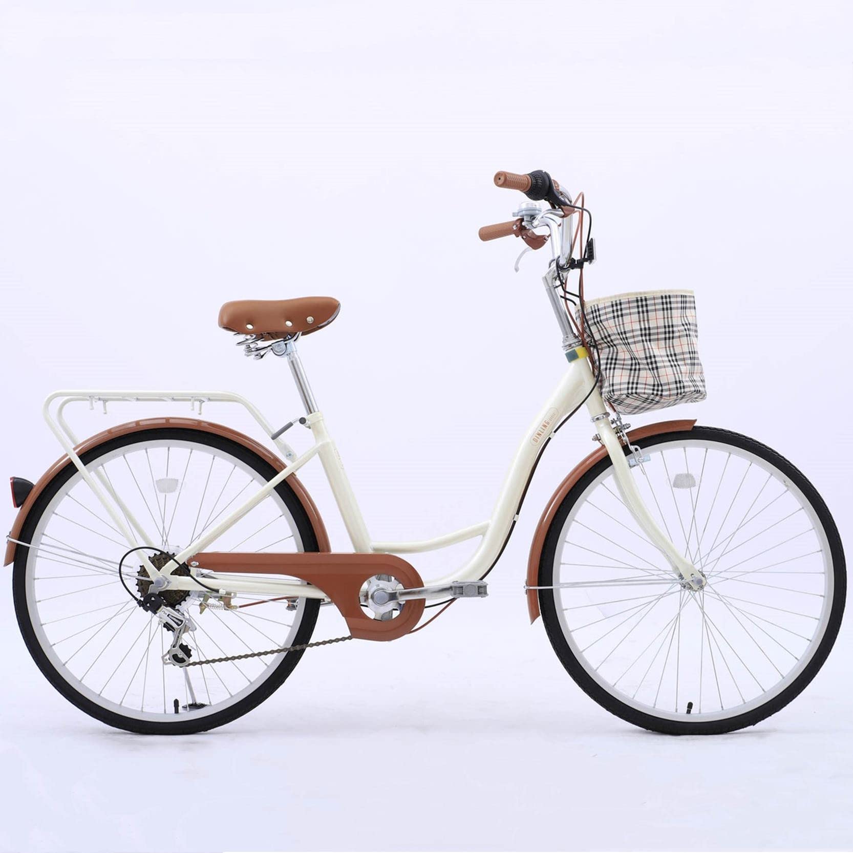Women's Comfort Bicycle - Shimano 7-Speed Step-Through City Bike with 26-Inch Wheels & Basket | Perfect for Urban Commuting, Leisure Rides & Errands