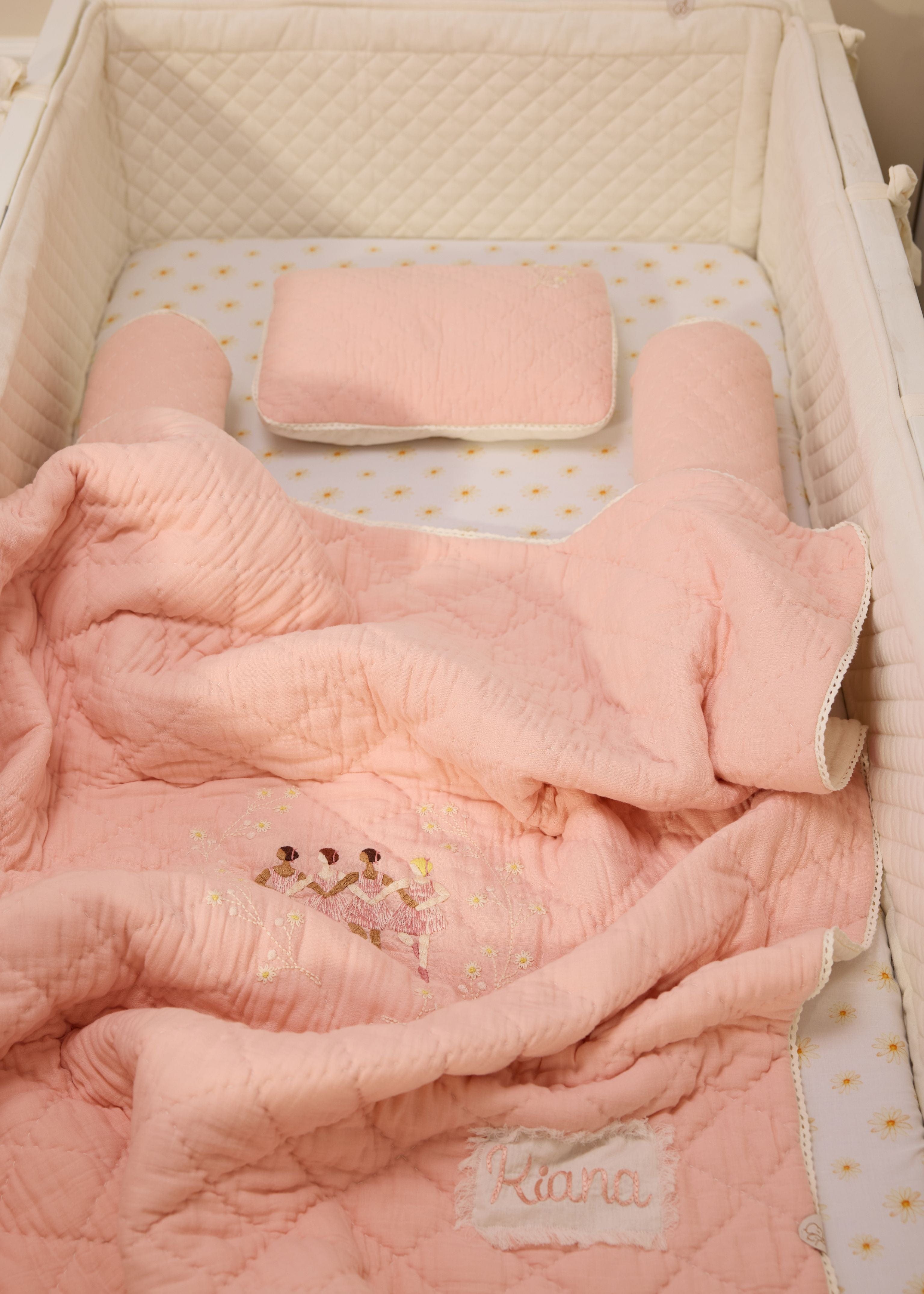 Arabesque Dreams Complete Cot Bedding Set with Soft Bumper - Premium Nursery Crib Bedding for Baby Boys & Girls - Perfect for Newborns, Infants & Toddlers - Ideal for Nurseries, Daycares & Gift Giving