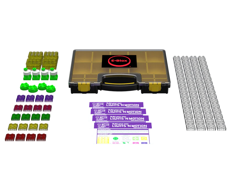 Circuit Blox™ Lights 'n Motion STEM Learning Kit - Electronic Building Blocks for Kids Ages 8+ | Perfect for Classroom Science Projects, STEM Education & Hands-on Learning Activities