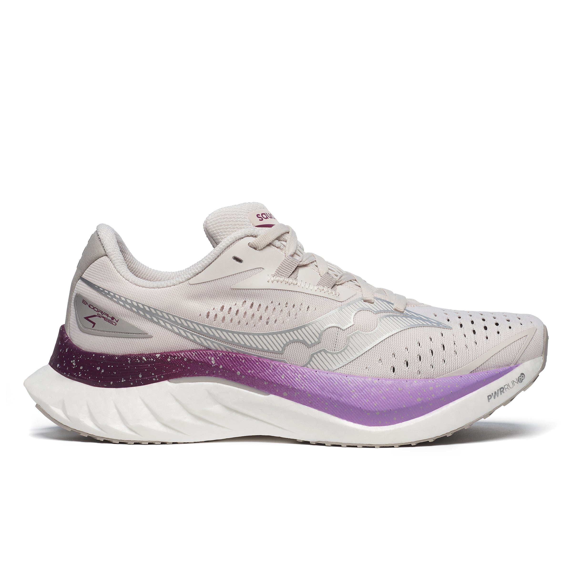 Women's Endorphin Speed 4 Running Shoes - Lightweight Cushioned for Marathon & Training (Moon/Plum) | Perfect for Road Running, Gym Workouts & Daily Jogging