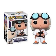 Back to The Future Pop! Vinyl Figure - Dr. Emmett Brown Collectible Toy (50) - Perfect for Movie Fans, Gift Giving & Pop Culture Displays