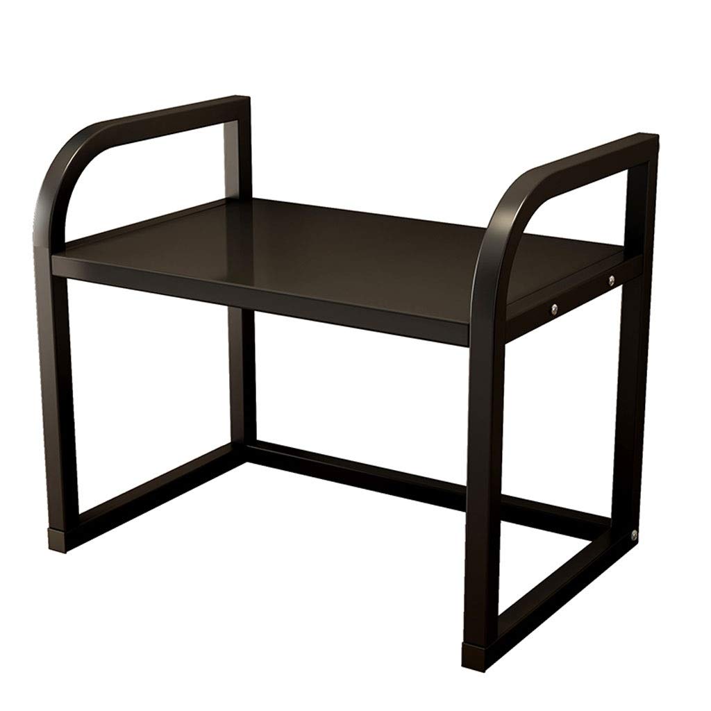 Double-Layer Printer Stand with Scanner Shelf - Black Office Desk Organizer for Printer, Copier & Monitor | Perfect for Home Office & Workspace Organization