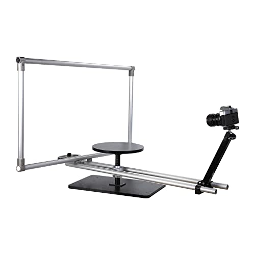 360 Degree Rotating Camera Slider - Professional DSLR Turntable for Product Photography | 360° Panoramic Shooting Stabilizer | Perfect for E-commerce, YouTube Videos & Social Media Content Creation (Basic Package)