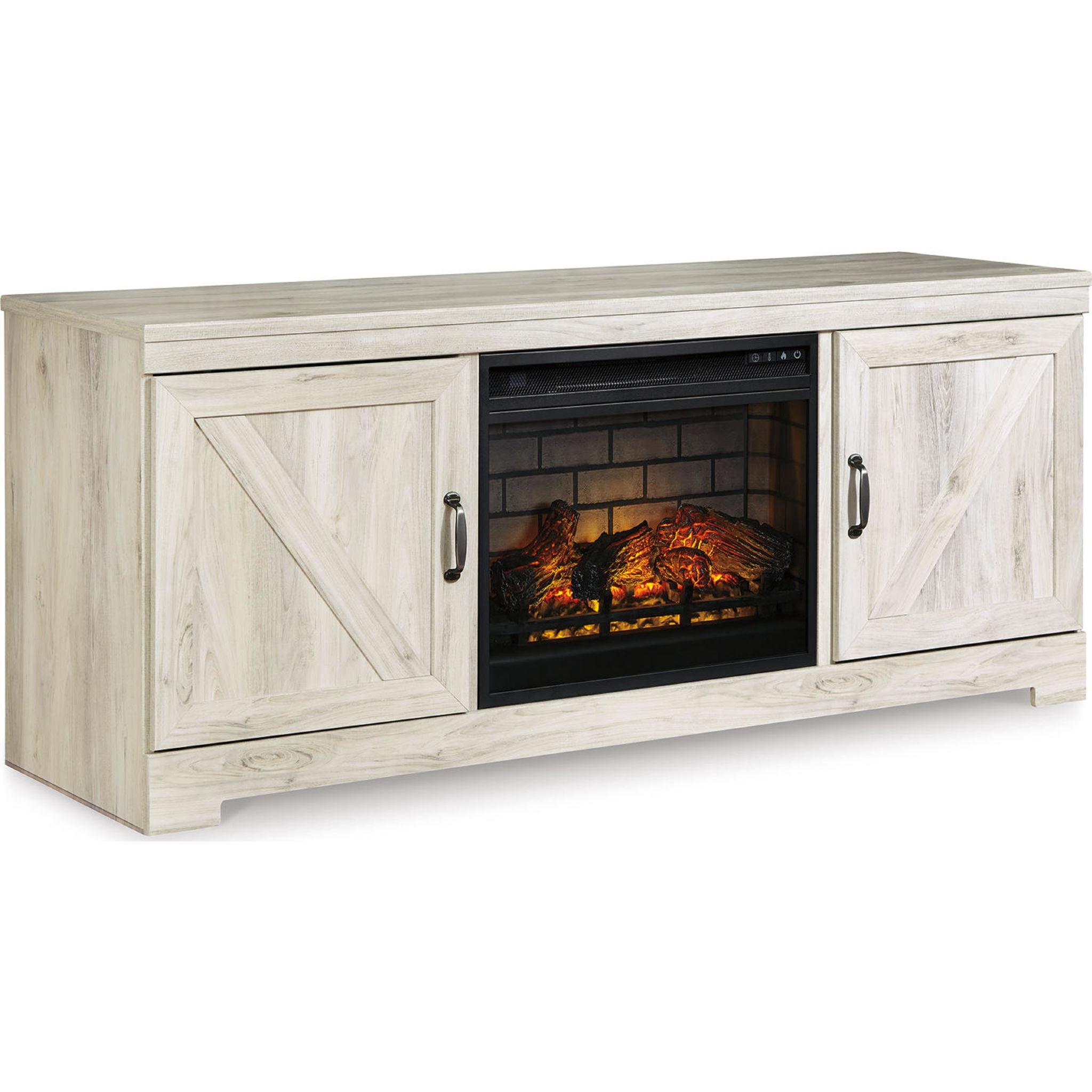 Bellaby TV Stand for Living Room - Whitewash Wood Entertainment Center with Storage Shelves, Perfect for Flat Screen TVs up to 65 inches - Modern TV Console for Home Theater Setup