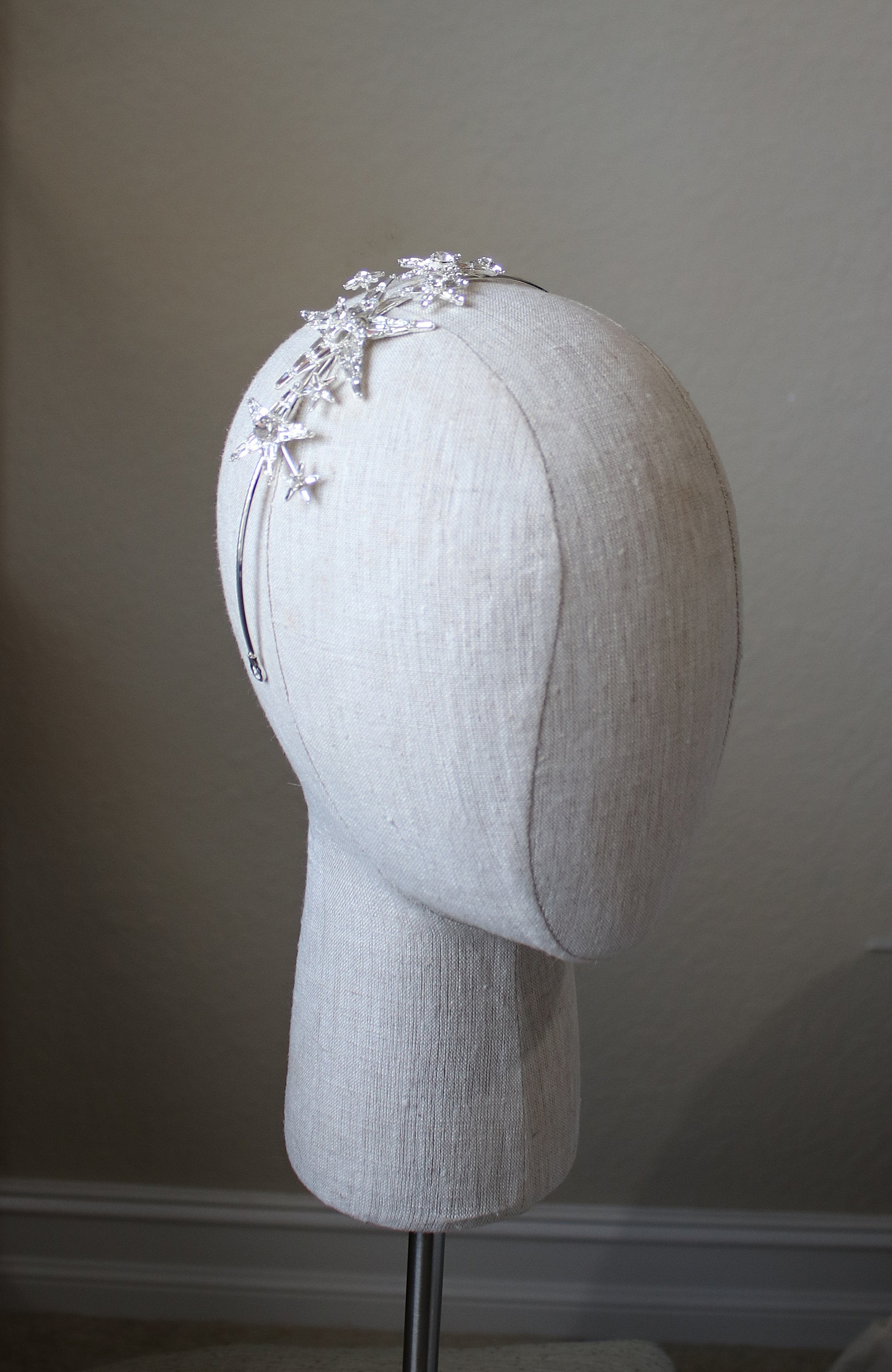 ASTARA Bejeweled Celestial Headpiece Tiara - Elegant Crystal Crown for Weddings, Prom, Cosplay & Special Occasions