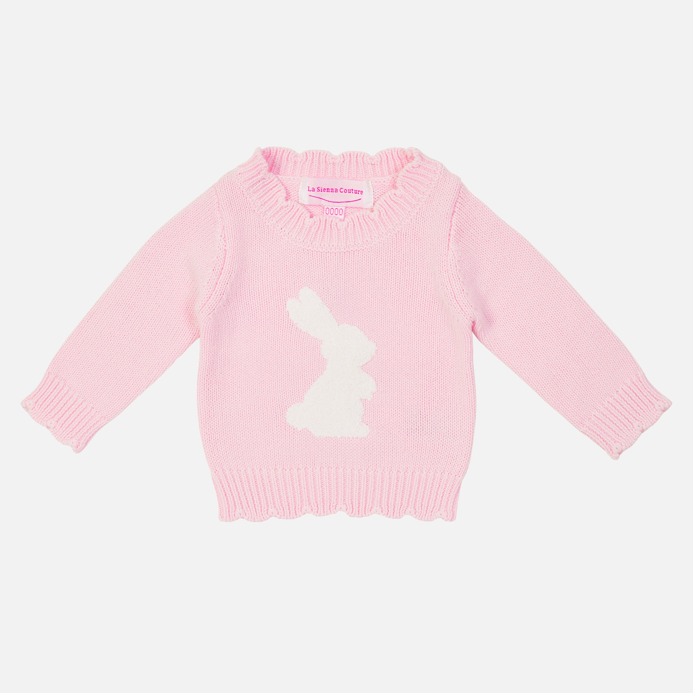 Adorable Little Bunny Ballerina Pink Knitted Jumper for Girls - Soft & Cozy Winter Sweater for Toddlers & Kids - Perfect for Ballet Class, Birthday Gifts & Holiday Outfits