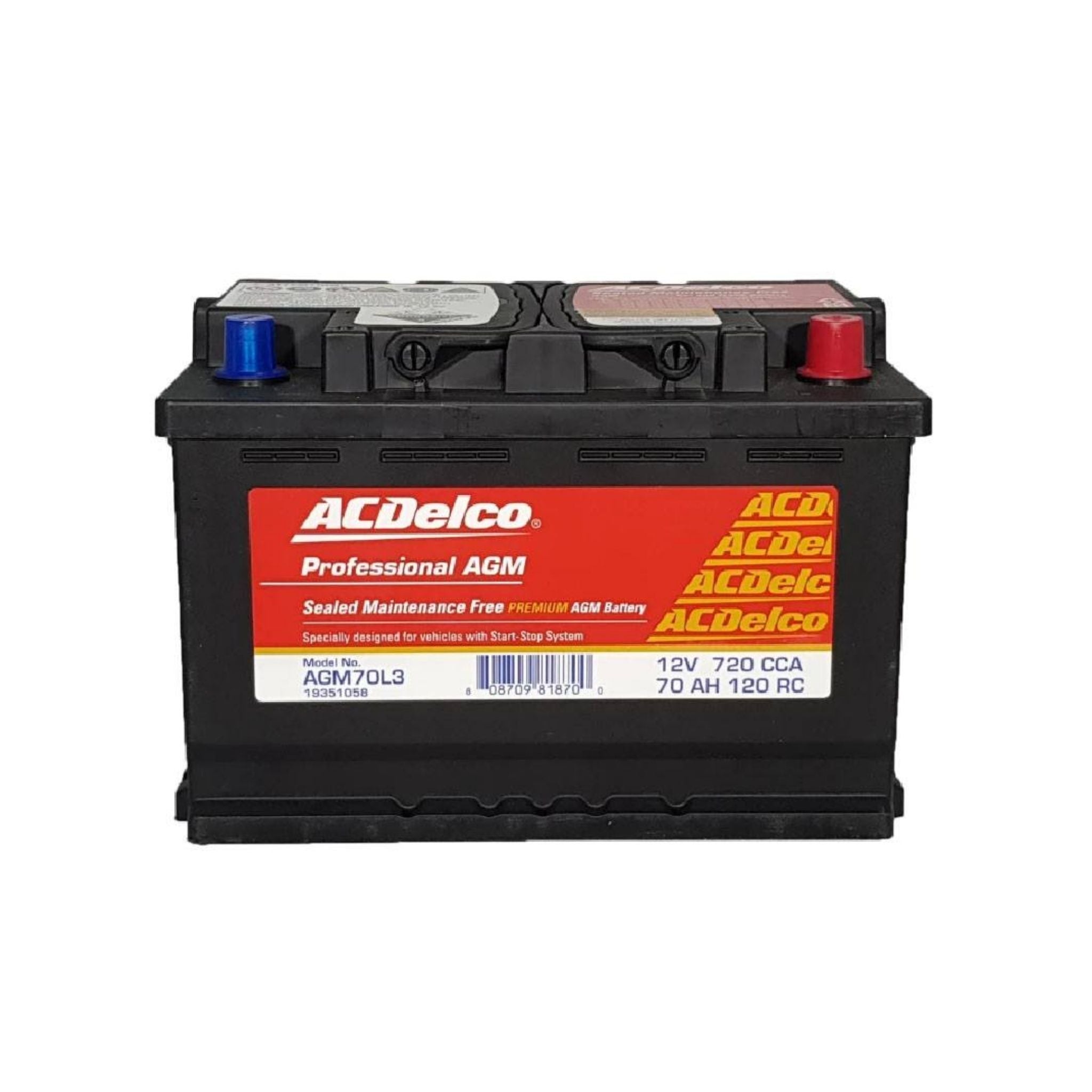 ACDelco AGM Battery DIN100 (BCI/DIN H9/L6) - Premium Automotive Battery for Trucks, SUVs & Luxury Vehicles - Ideal for Cold Weather & High-Performance Use
