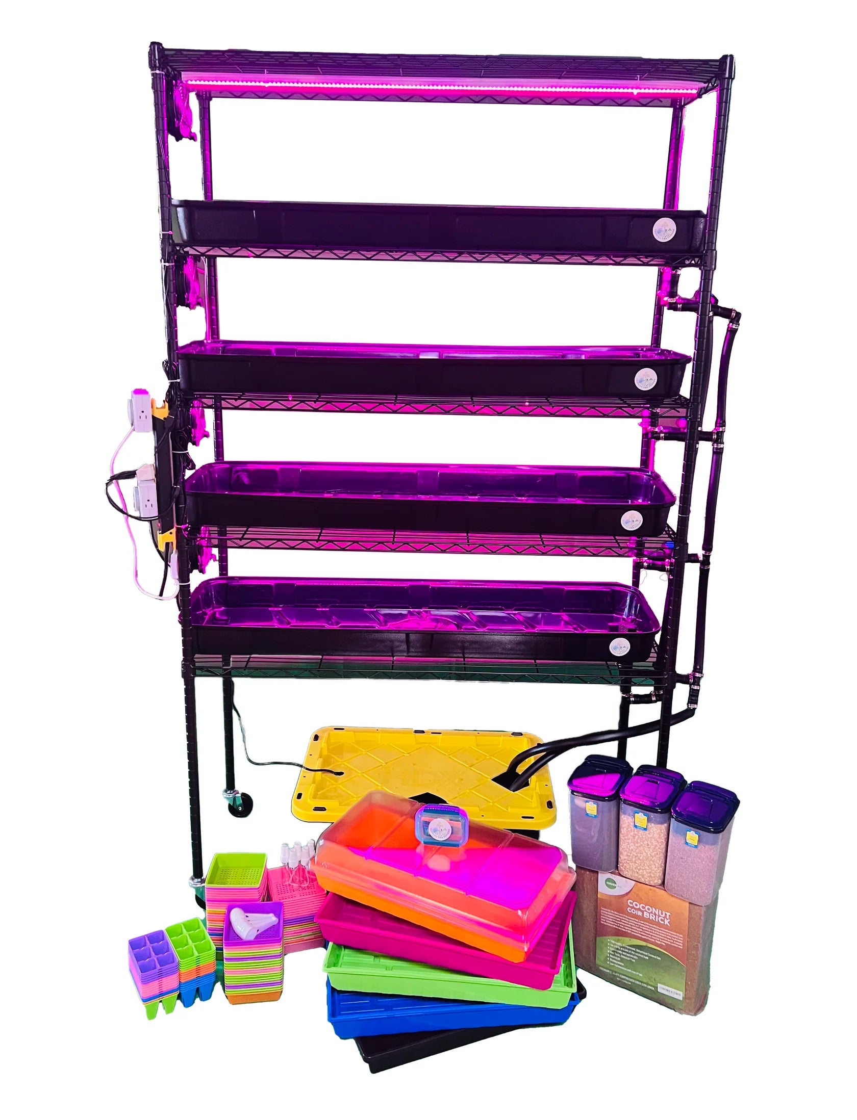 Hydroponic Grow Rack for School & Home - Compact Indoor Gardening System for STEM Education & Small Spaces | Perfect for Classrooms, Labs & Urban Farming