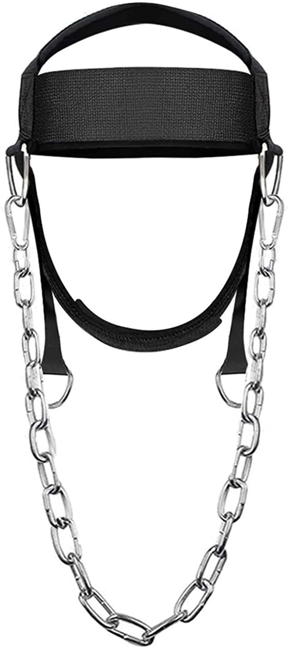 Head and Neck Trainer for Adults - Adjustable Sports Head Harness with Chain - Neck Strengthening Equipment for Bodybuilding, Gymnastics & Fitness Training - Perfect for Home Gym & Strength Workouts