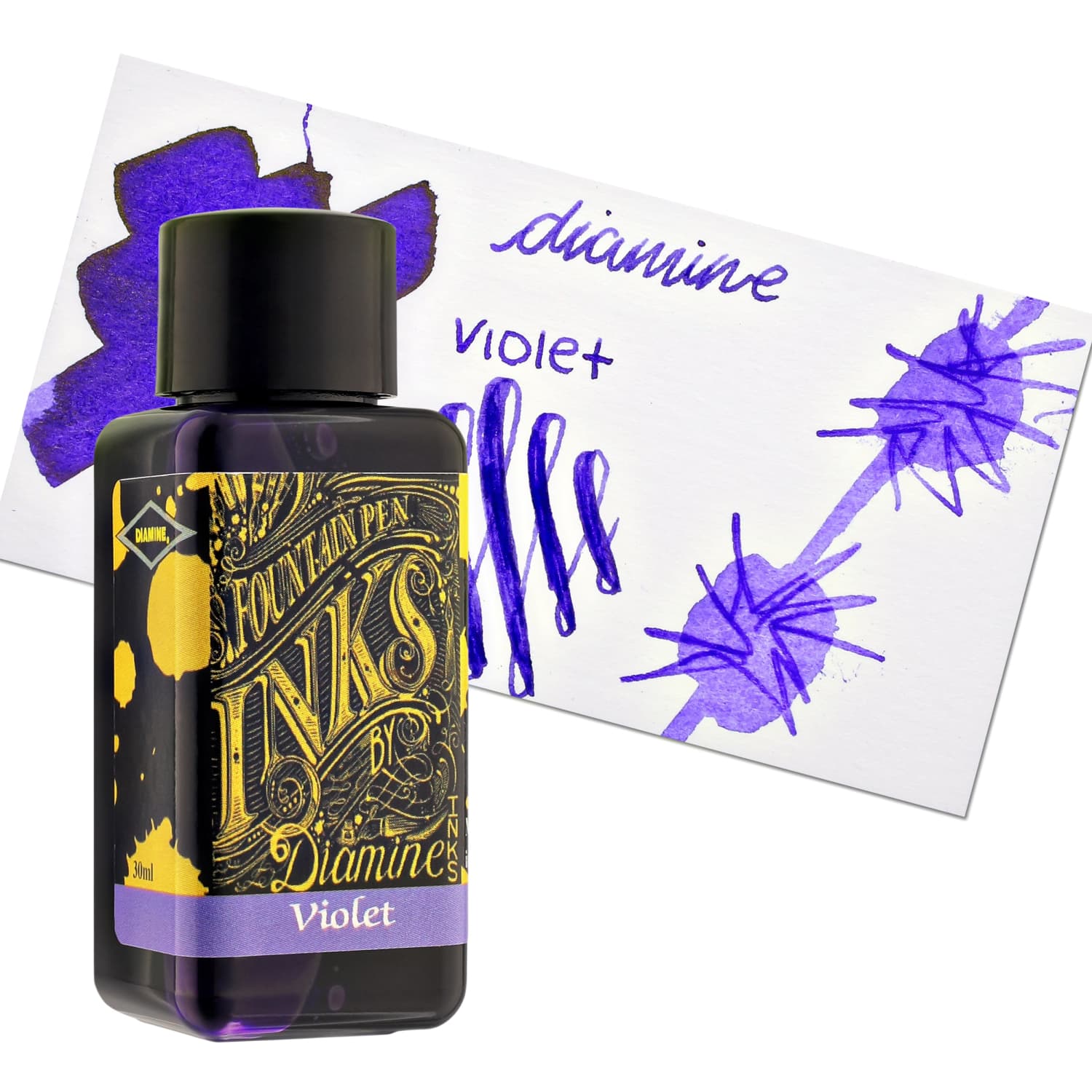 Diamine Classic Violet Purple Bottled Ink - Premium Fountain Pen Ink for Calligraphy, Writing & Art Projects