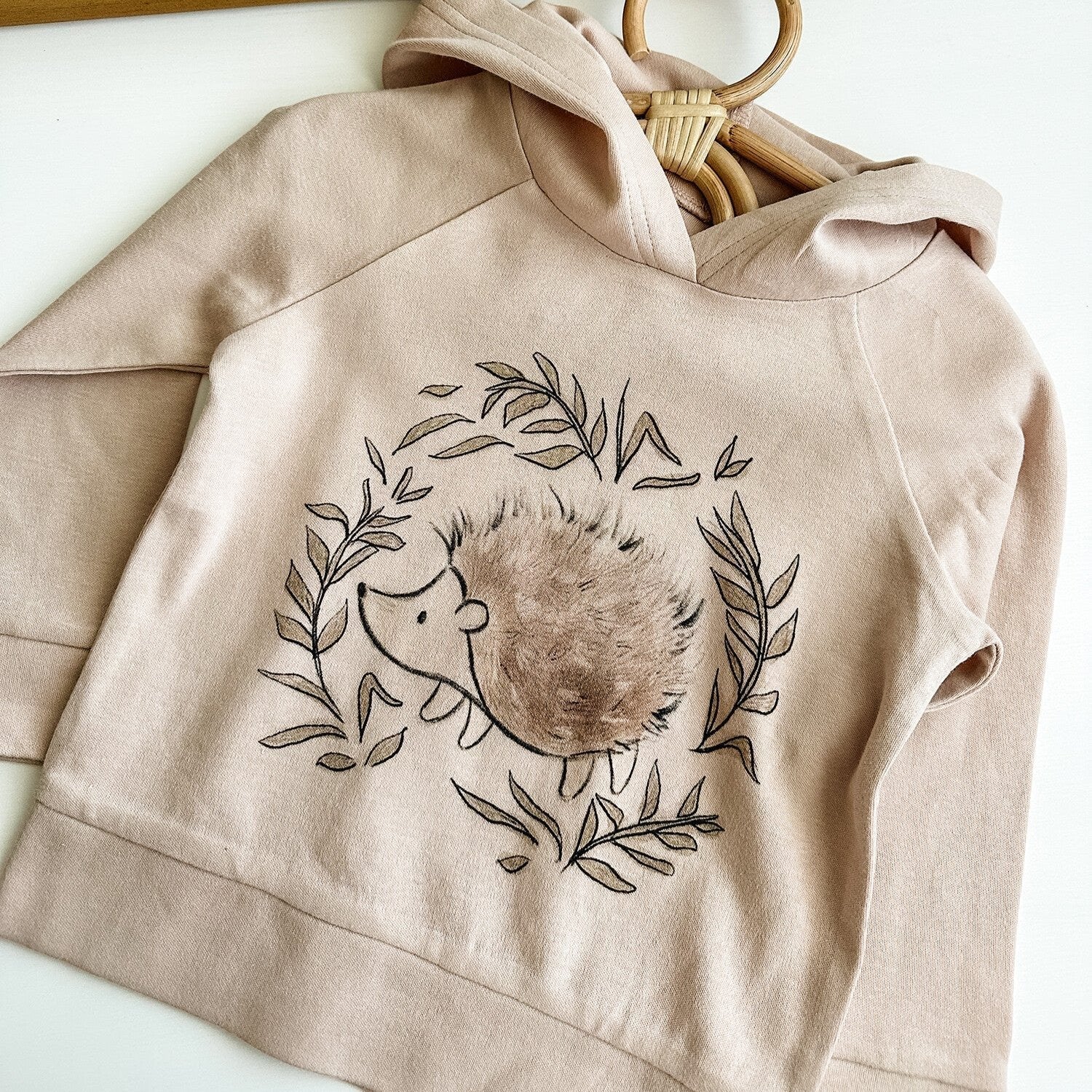 Lovedbaby Organic Raglan Graphic Hoodie - Soft Cotton Kids Pullover with Cute Prickles Design | Perfect for Playdates, School & Outdoor Activities