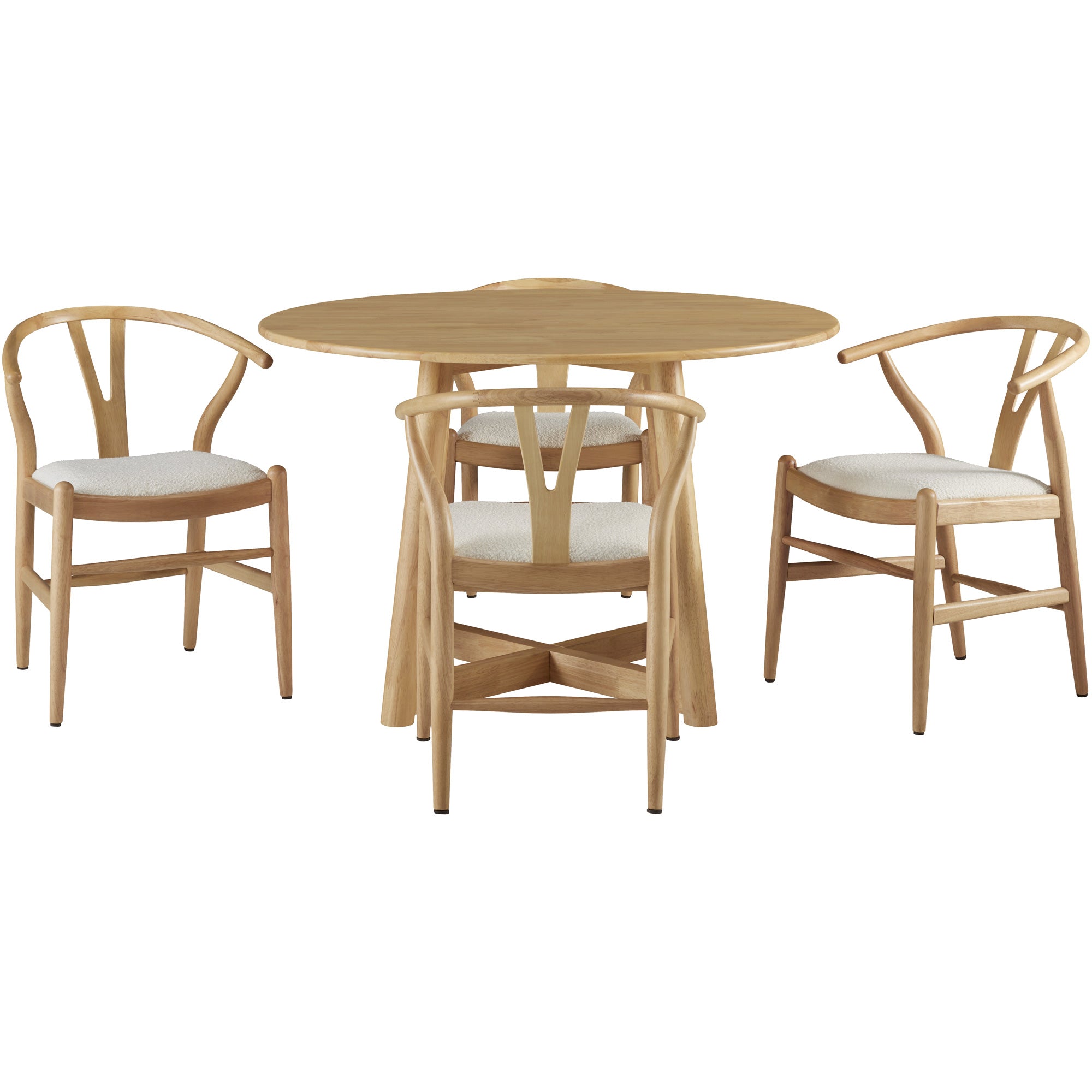 Knoxville 5-Piece Dining Set - Modern Wooden Kitchen Table & Chairs for Small Spaces - Perfect for Breakfast Nook, Apartment Dining, and Family Meals