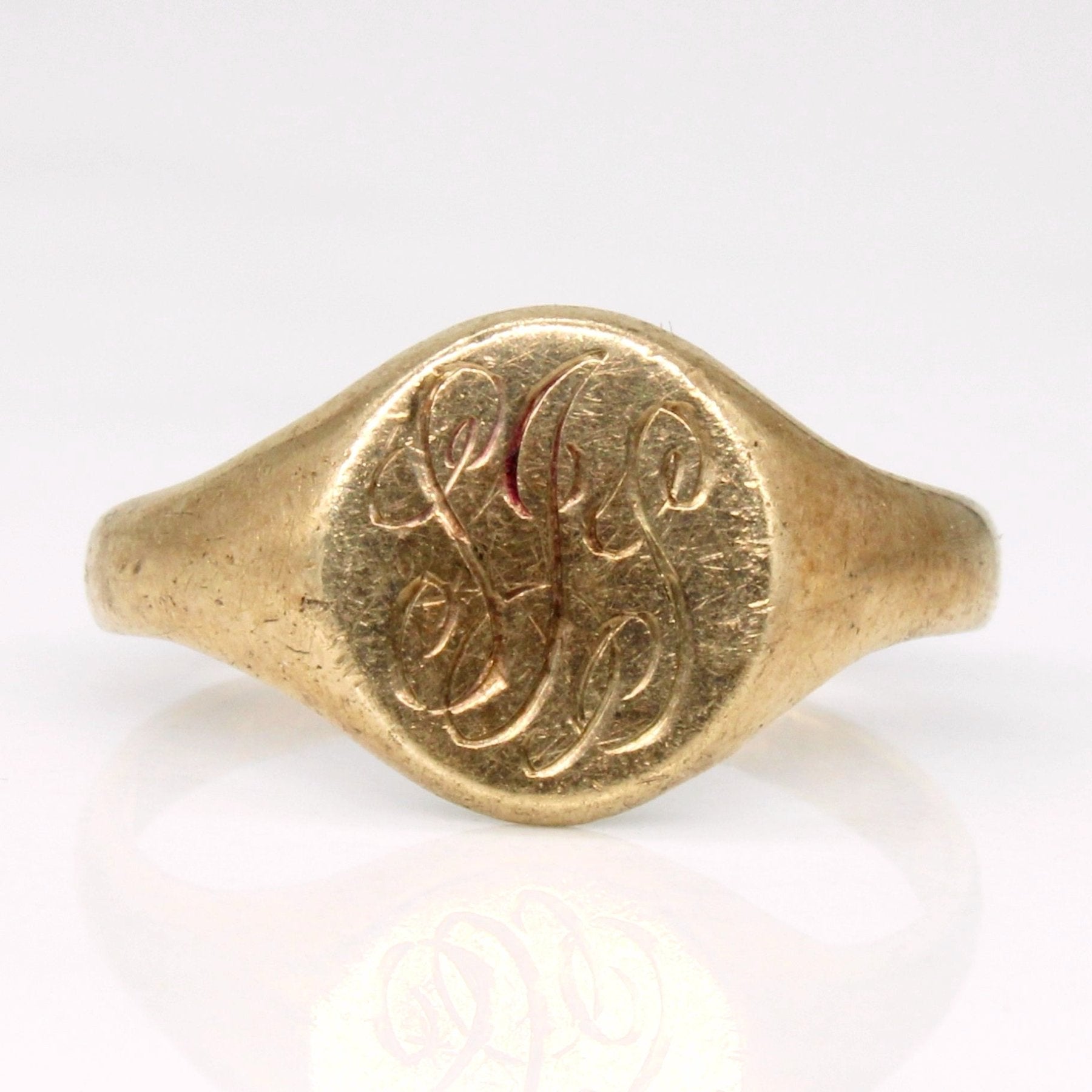 10k Yellow Gold Signet Ring for Men & Women | Size 5 | Classic Minimalist Jewelry Gift for Anniversary, Birthday & Special Occasions | Perfect for Everyday Wear, Formal Events & Stacking with Other Rings