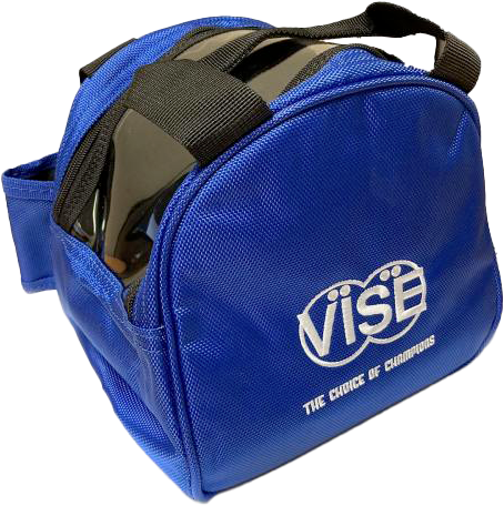 **Vise Clear Top Bowling Ball Bag - Durable Blue Bowling Accessory for Travel & League Play**