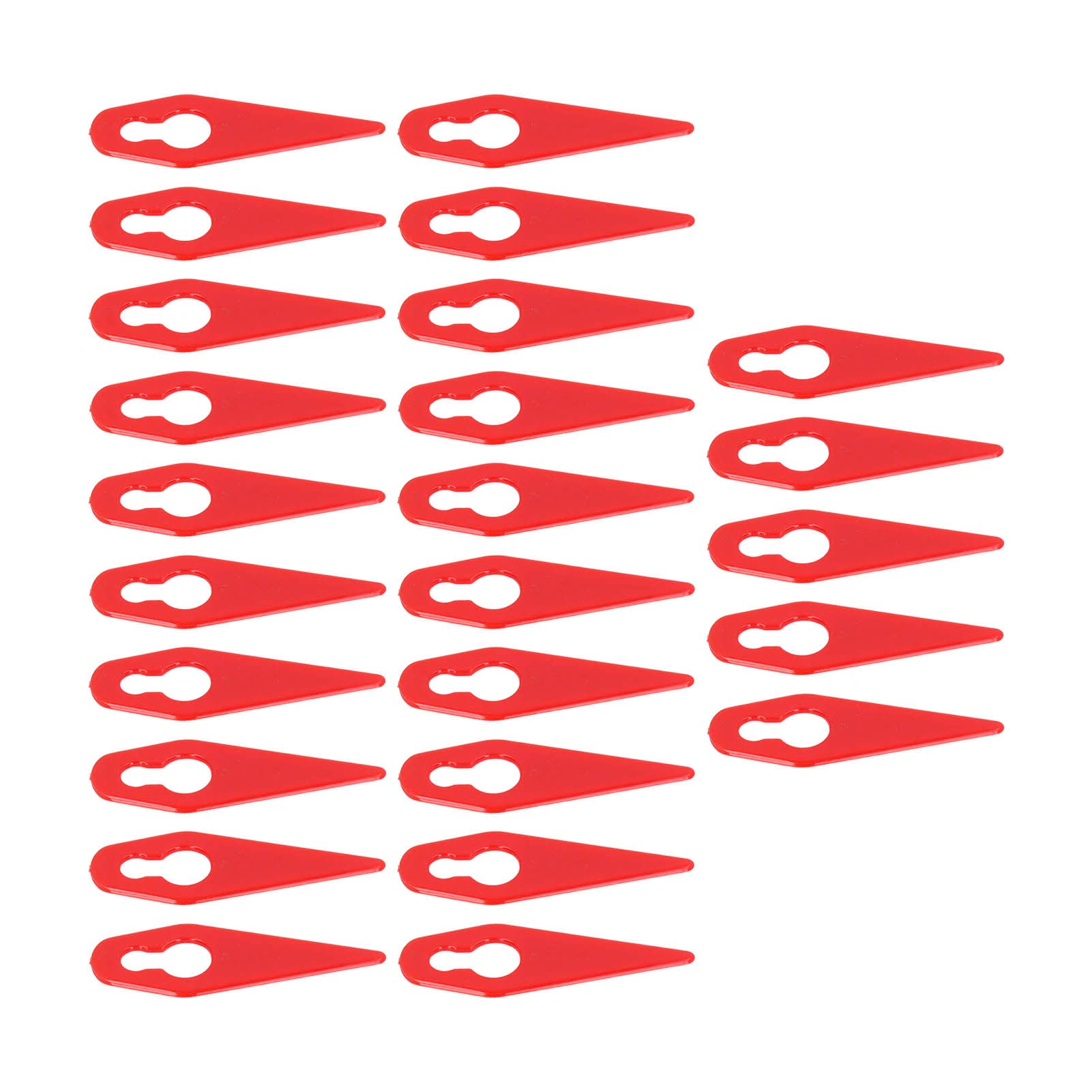 Okuyonic 25-Pack ABS Plastic Lawn Mower Replacement Blades - High Stability, Durable & Lightweight Trimming Blades for Easy Installation | Perfect for Garden Maintenance, Yard Work & Landscaping Tools (Red)