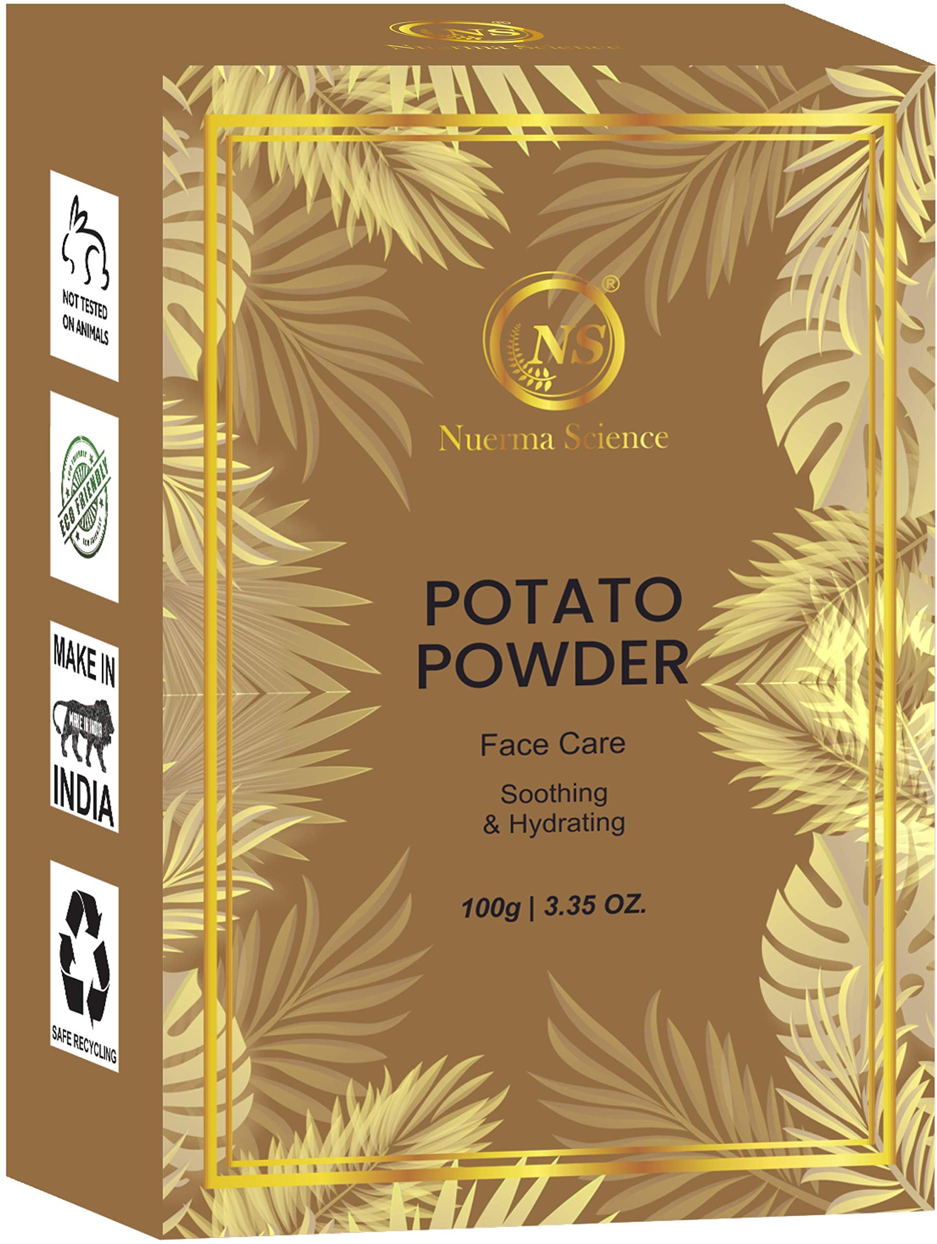 Nuerma Science Natural Potato Powder for Skin Brightening & Whitening - Reduces Dark Spots, Wrinkles, Acne & Dark Circles - 100g | Organic Skin Care for Face & Body | Perfect for Daily Skincare Routine & DIY Beauty Treatments