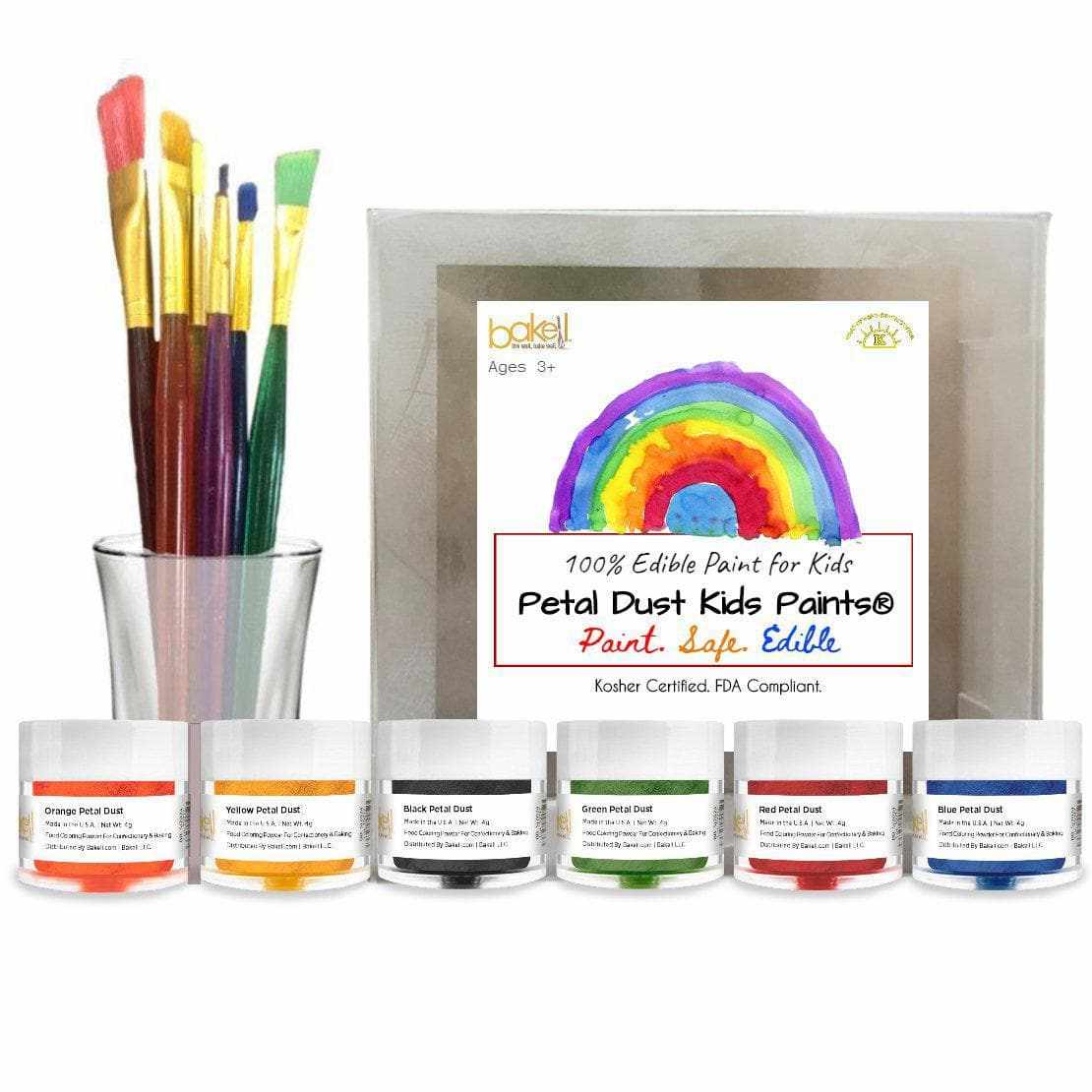 Non-Toxic Edible Kids Paint for Toddlers & Kids - 12 Color Safe Finger Paint Set for Arts & Crafts, Birthday Parties & Sensory Play