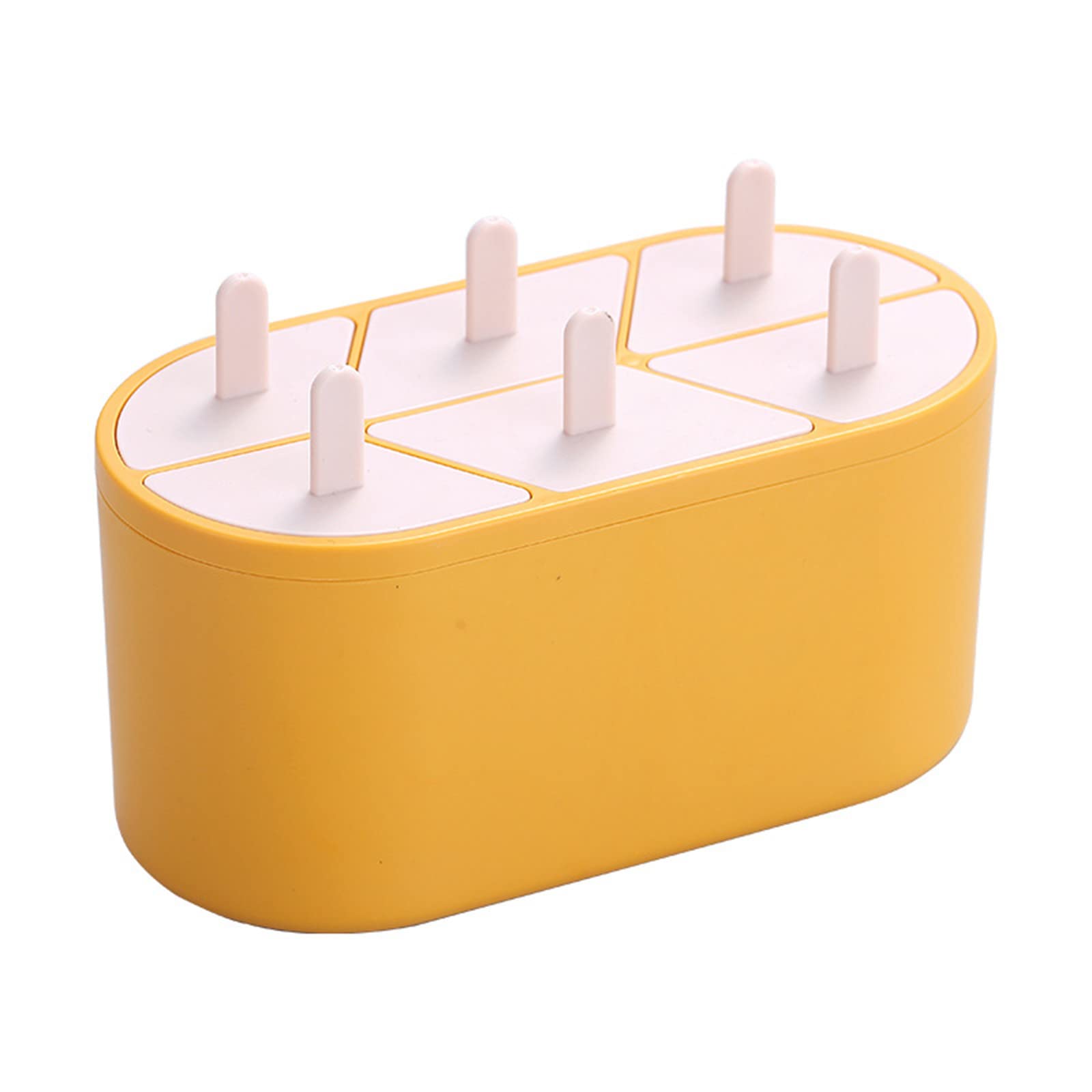 Best Reusable Popsicle Molds with Sticks for Kids - BPA-Free Plastic Ice Pop Maker for Homemade Frozen Treats, Easy Release (Yellow) - Perfect for Summer Snacks, Birthday Parties & Healthy Dessert Making