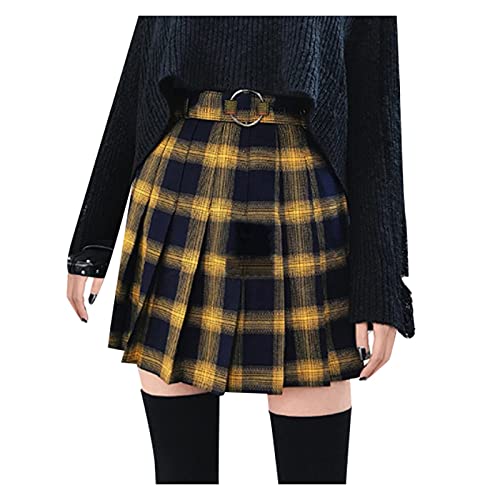 Sexy Lattice Print A-Line Mini Skirt for Women - Casual Fashion Skirt with Splicing Frenulum Design | Perfect for Parties, Dating & Summer Outfits