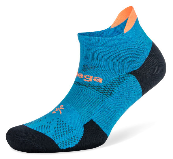 Breathable Hidden Dry Running Socks for Men & Women - Moisture Wicking Athletic Socks in Bright Turquoise/Navy - Perfect for Jogging, Gym Workouts & Outdoor Activities