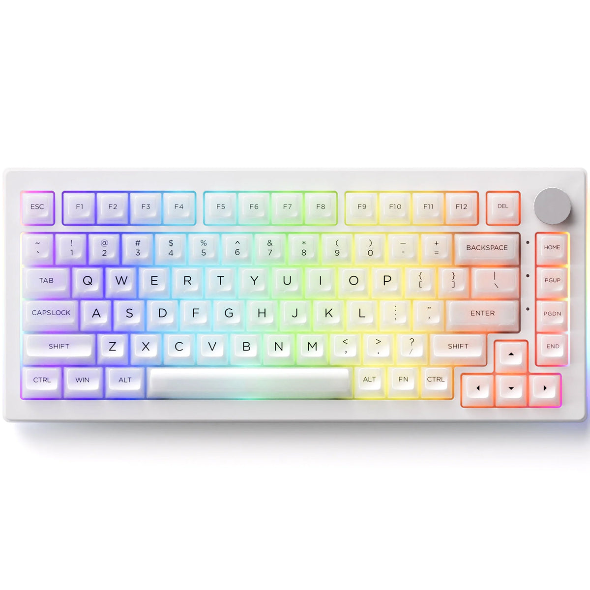 Akko 5075B Plus 75% Wireless Mechanical Keyboard - RGB Backlit, ASA Keycaps, Piano Pro Switch, White | Perfect for Gaming, Typing & Office Work