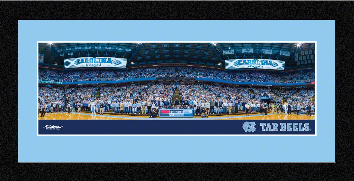 North Carolina Basketball Framed Panoramic Picture - UNC Tar Heels Wall Art - Perfect for Home, Office, or Game Room Decor