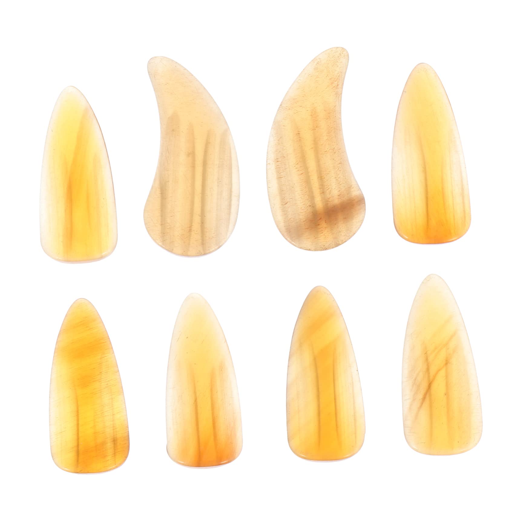 8pcs Guzheng Nails for Adults & Kids - Professional Finger Protectors for Guzheng, Guitar & Musical Instruments (Yellow) - Perfect for Practice, Performances & Music Lessons