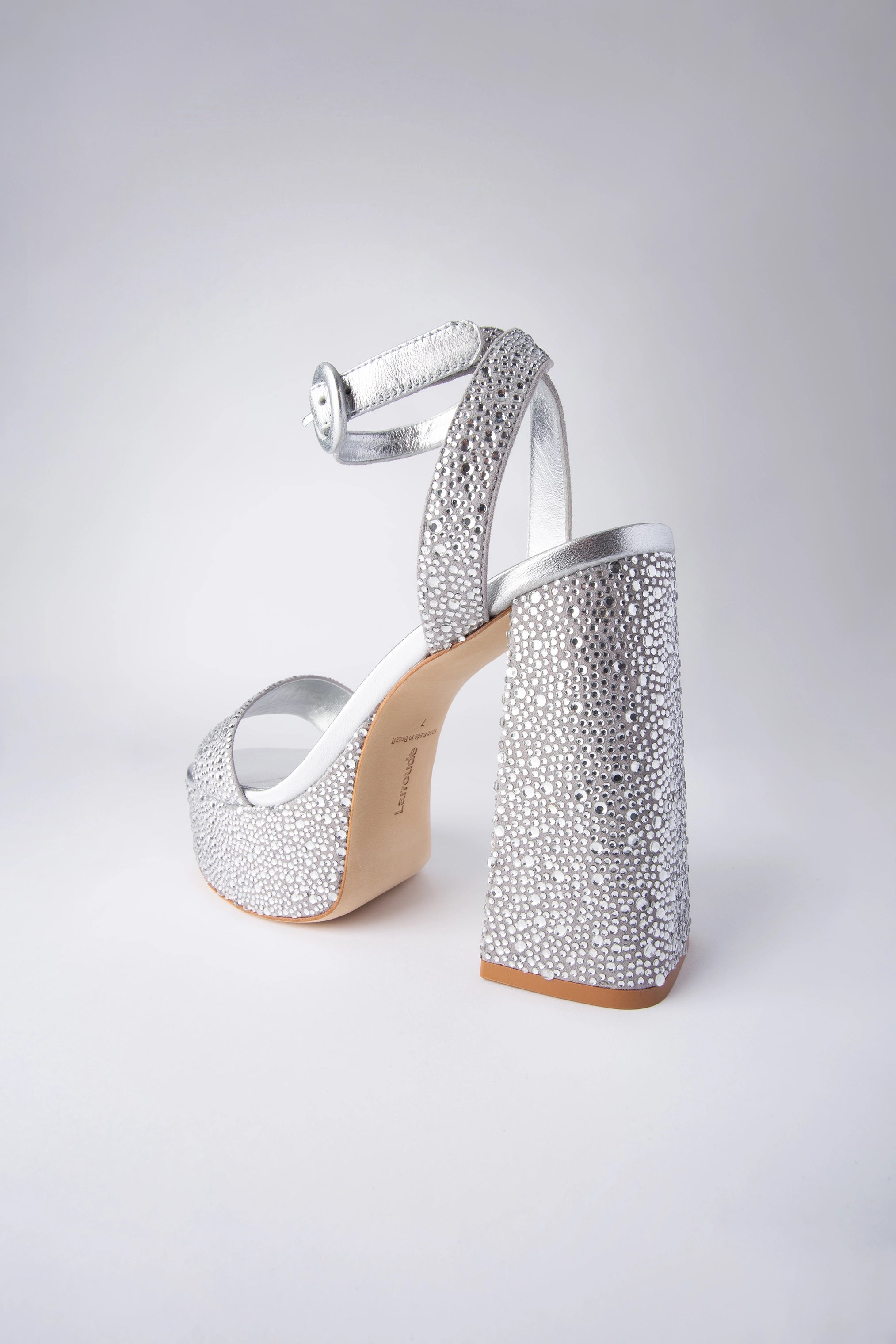 Gray Suede Dolly Crystal Sandal - Elegant Women's Summer Sandals for Beach, Wedding & Casual Outfits