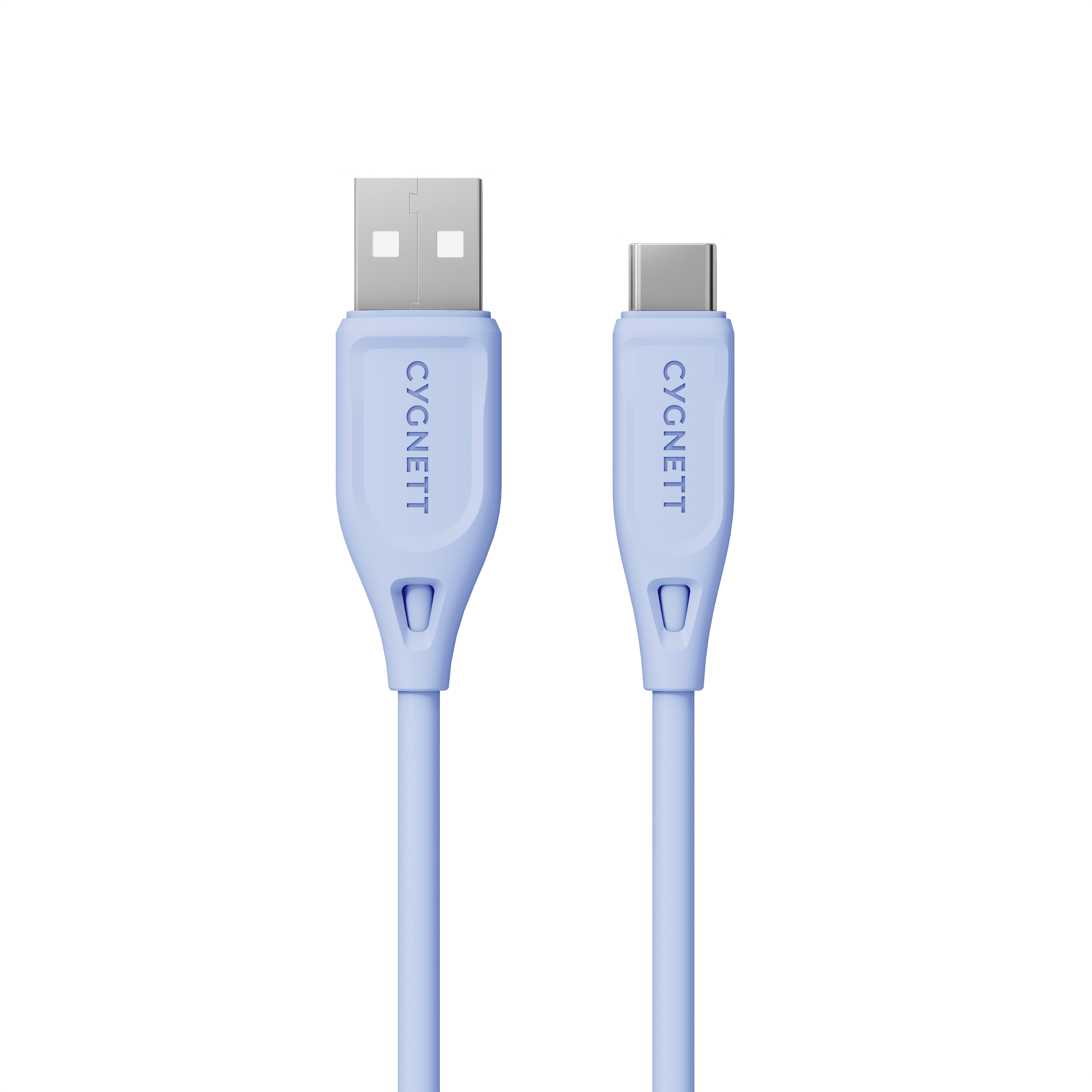 Fast Charging USB C to USB A Cable 2.0 - 1.2m (4ft) Blue Nylon Braided Cord for iPhone 15/14/13, Samsung Galaxy, iPad, MacBook & More | Durable & Tangle-Free for Home, Office & Travel