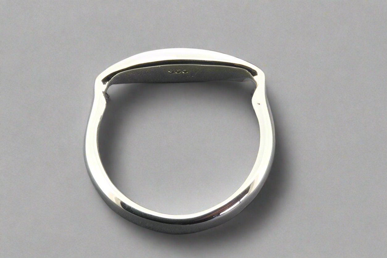 Sterling Silver Narrow Horseshoe Band Ring - Elegant & Durable Jewelry for Everyday Wear, Gifts & Special Occasions