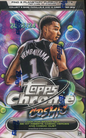2023-24 Topps Chrome Cosmic Basketball Hobby Box - Premium Trading Cards Collection for NBA Fans & Collectors - Perfect for Gifts, Investments, and Game Day Excitement