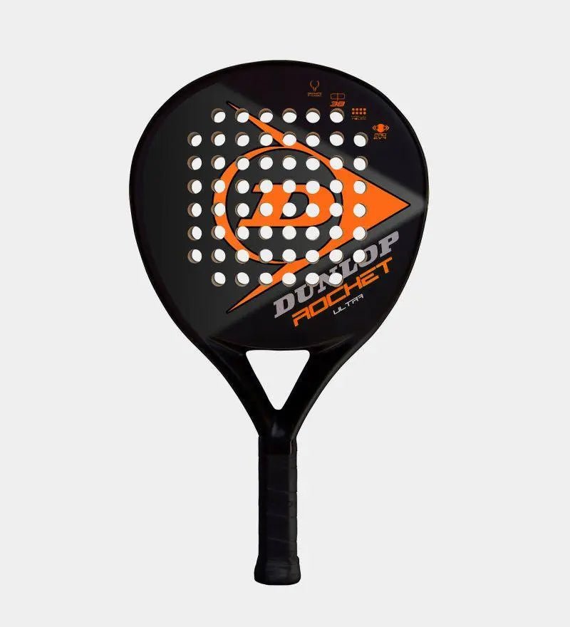 Dunlop Rocket Ultra Padel Racket - High Performance Carbon Fiber Paddle Tennis Racquet for Men & Women (Orange) | Perfect for Competitive Matches & Training Sessions